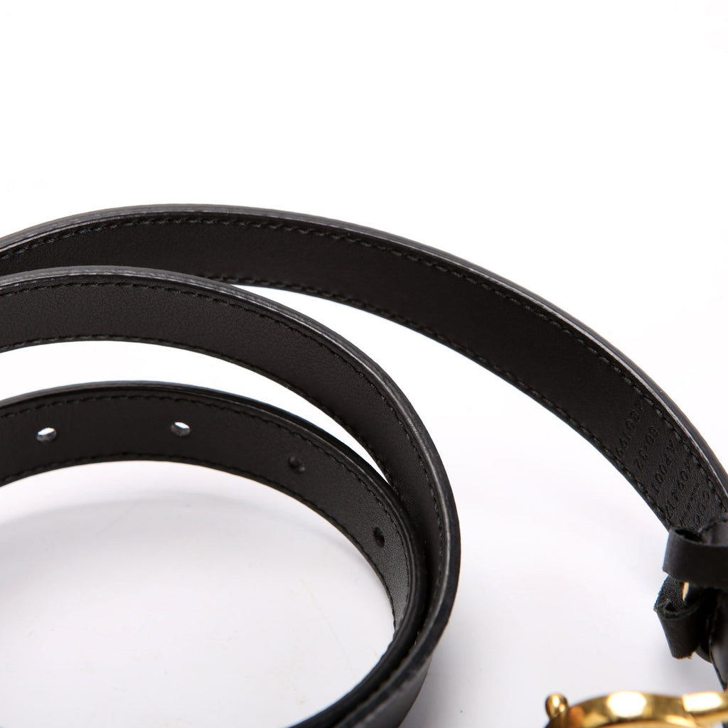 Gucci 409417 GG Marmont Thin Belt Size 80/32 Black