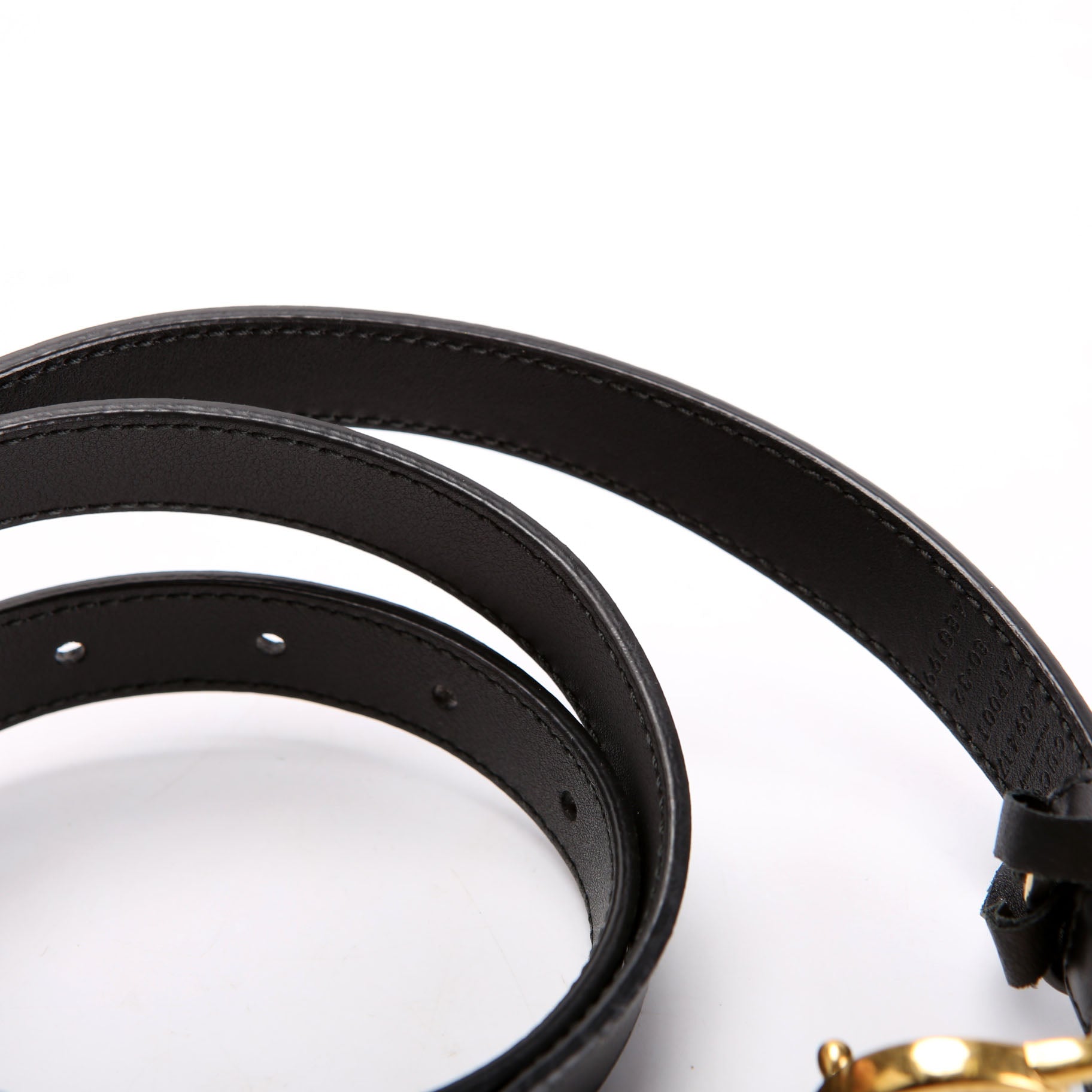 Gucci 409417 GG Marmont Thin Belt Size 80/32 Black
