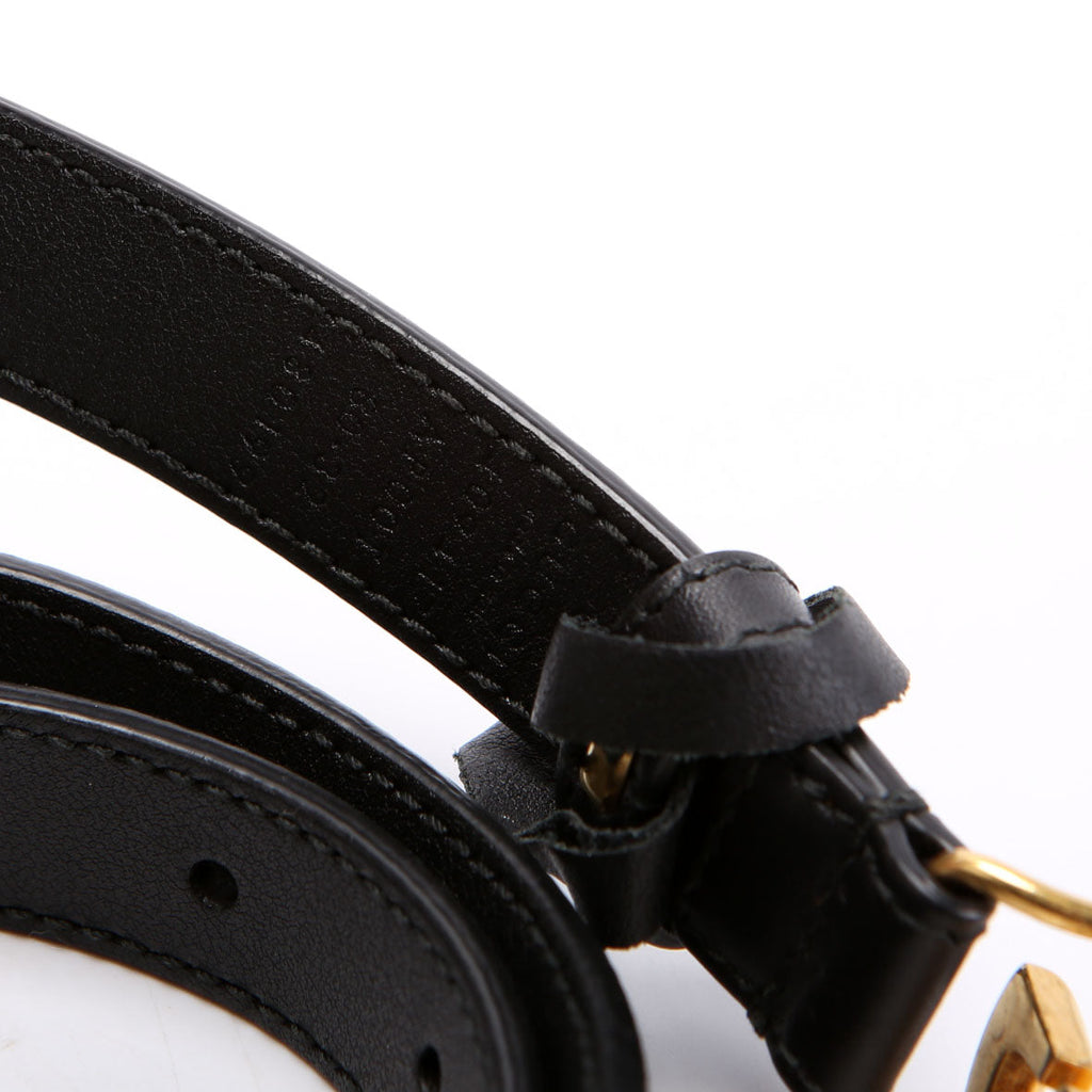Gucci 409417 GG Marmont Thin Belt Size 80/32 Black
