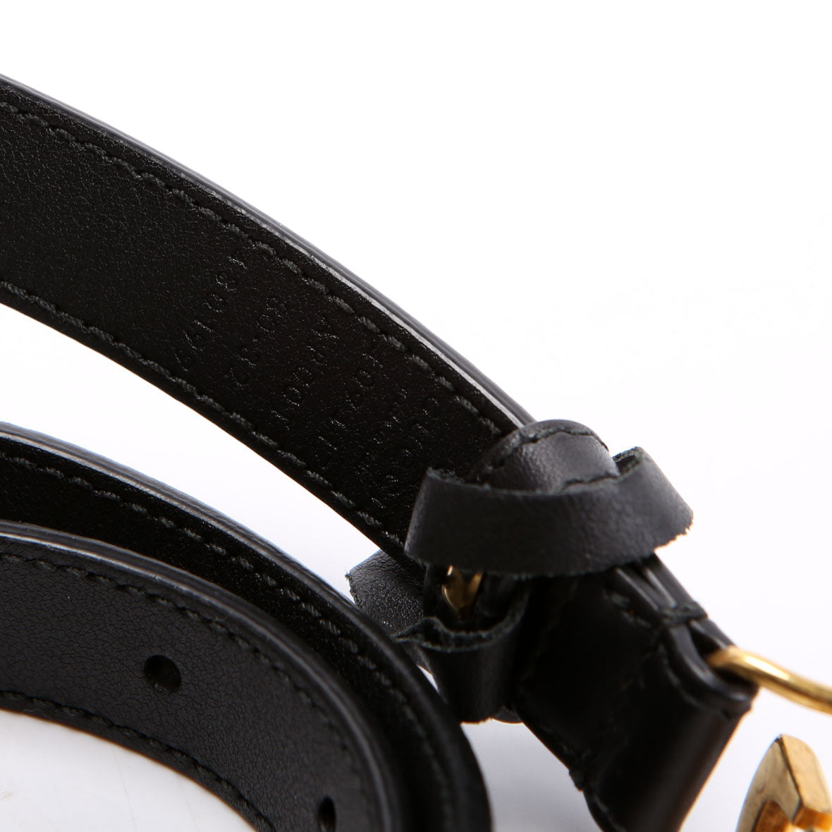 Gucci 409417 GG Marmont Thin Belt Size 80/32 Black