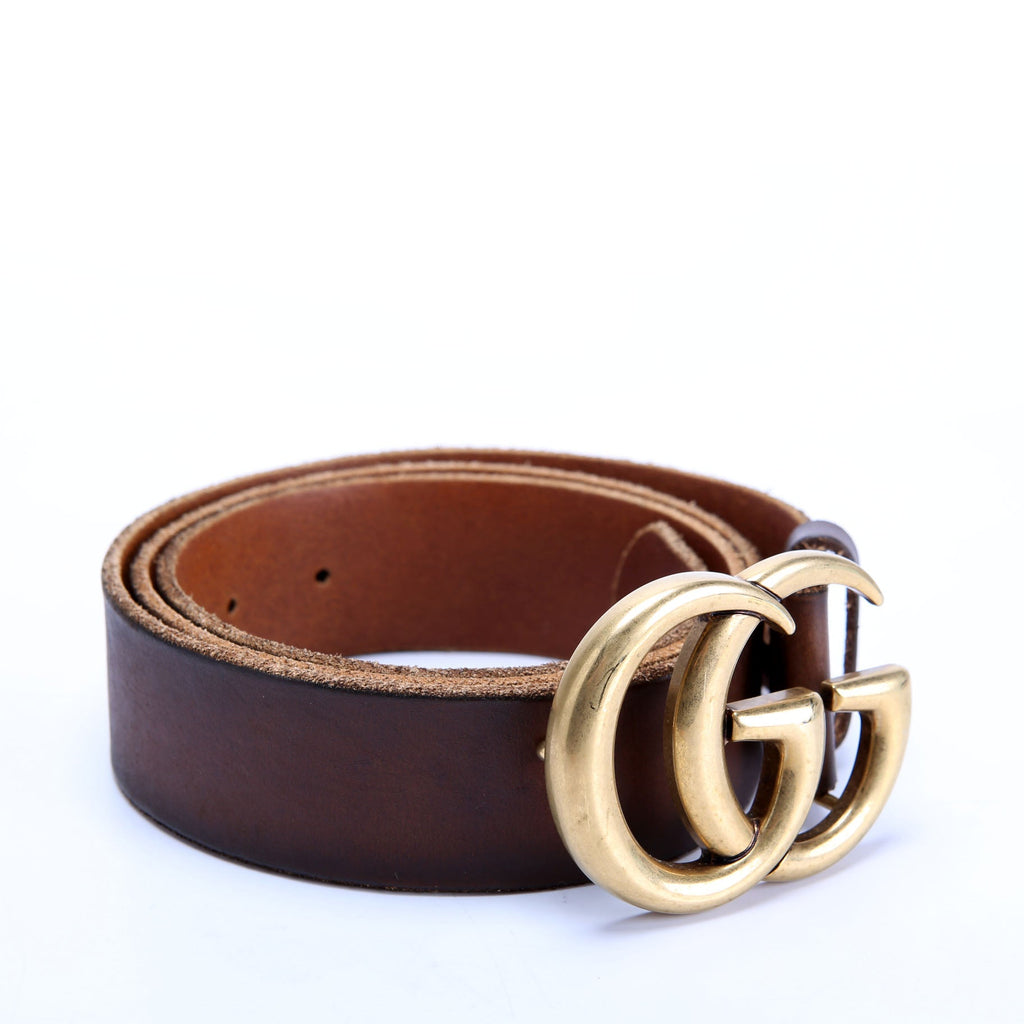 409416 Marmont Leather Belt Size 100/40 Brown