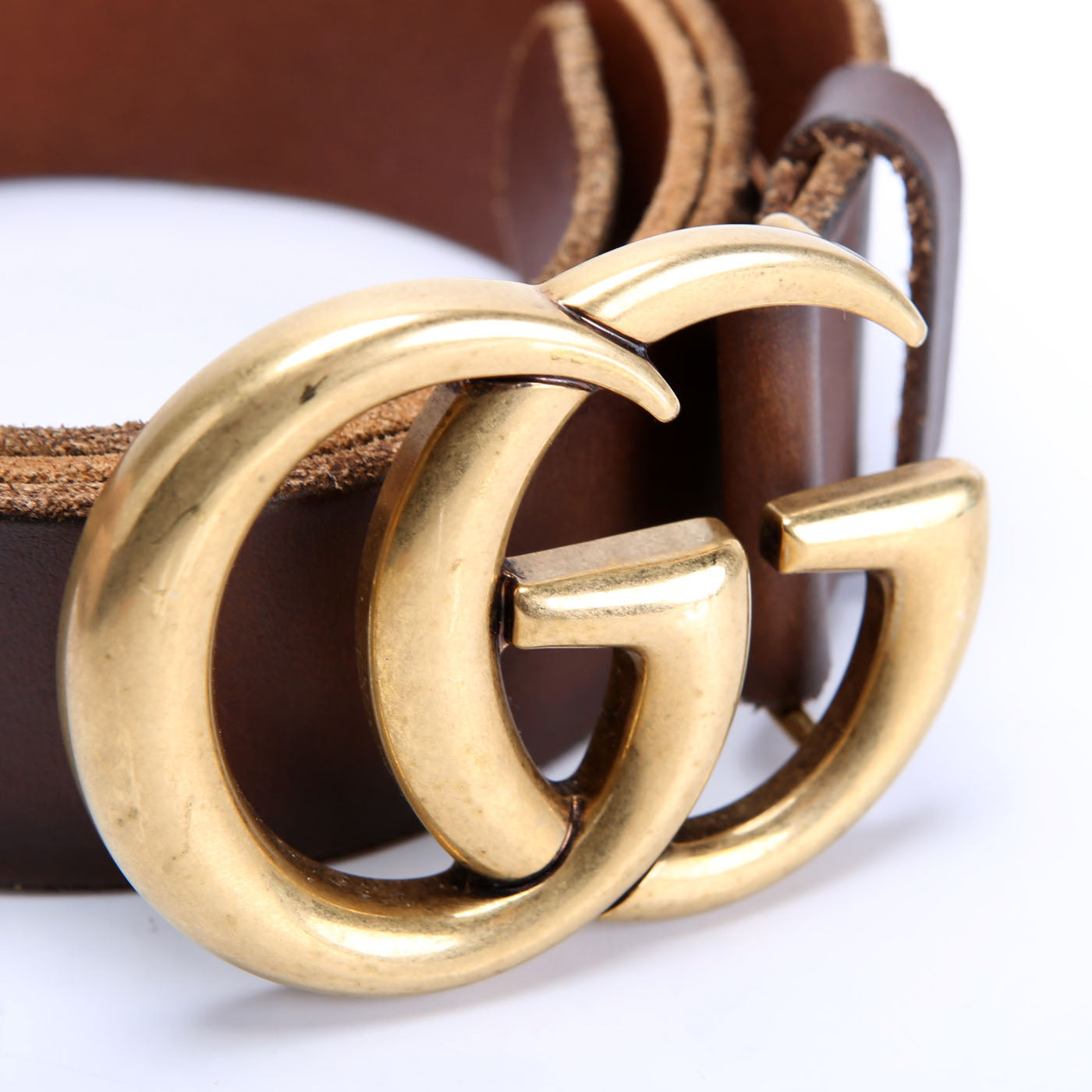 409416 Marmont Leather Belt Size 100/40 Brown