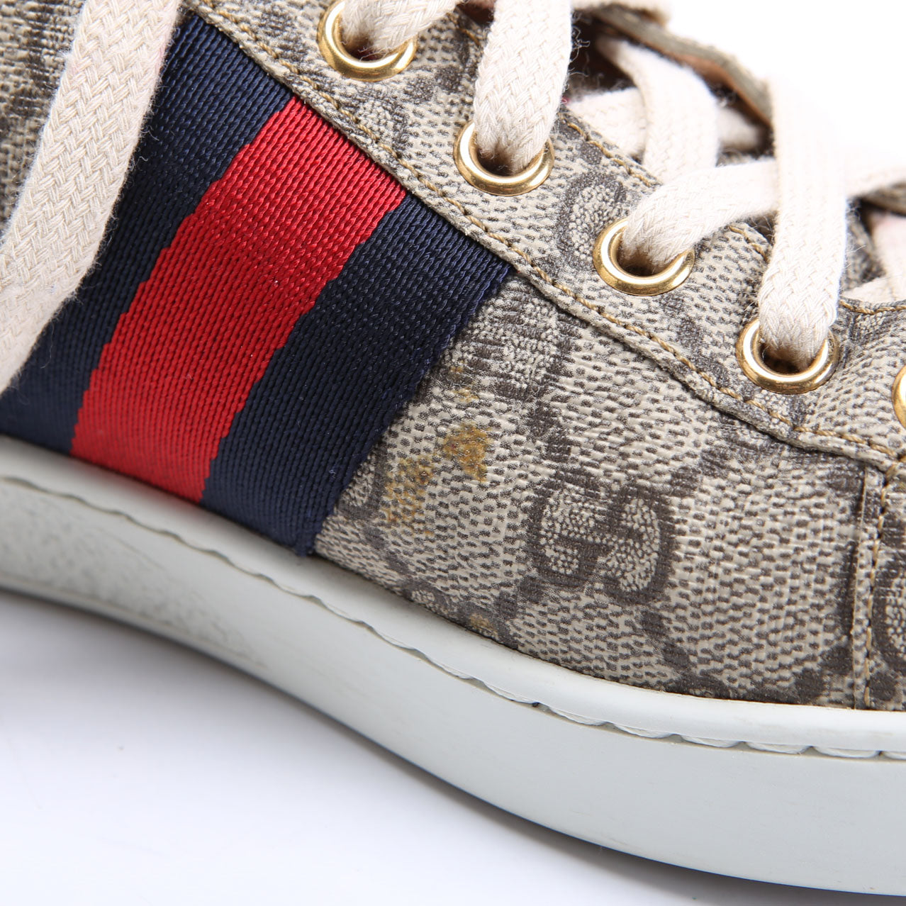 Gucci Ace Web Sneakers Size 37.5