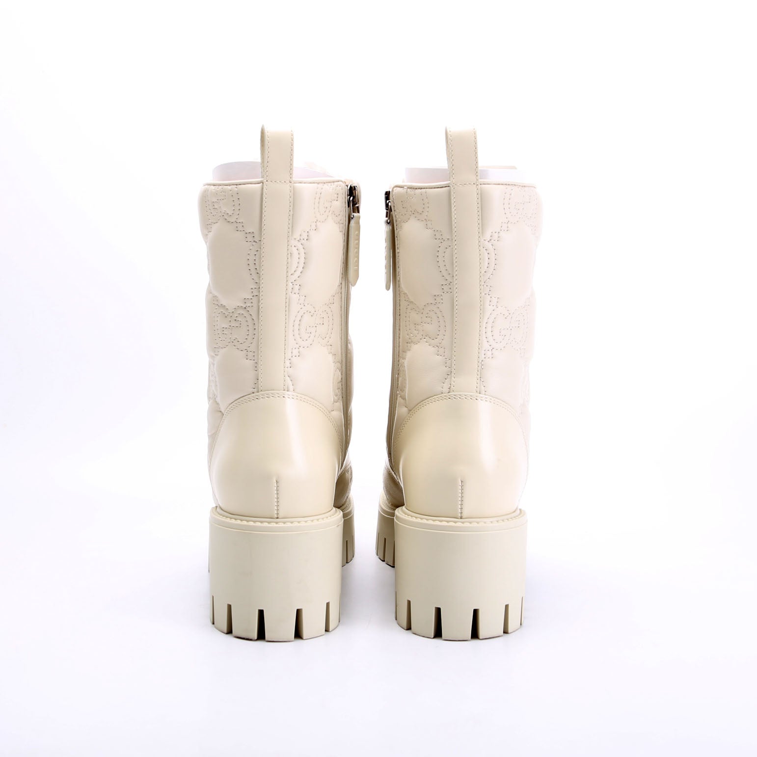 Gucci GG Matelasse Combat Boots Size 38