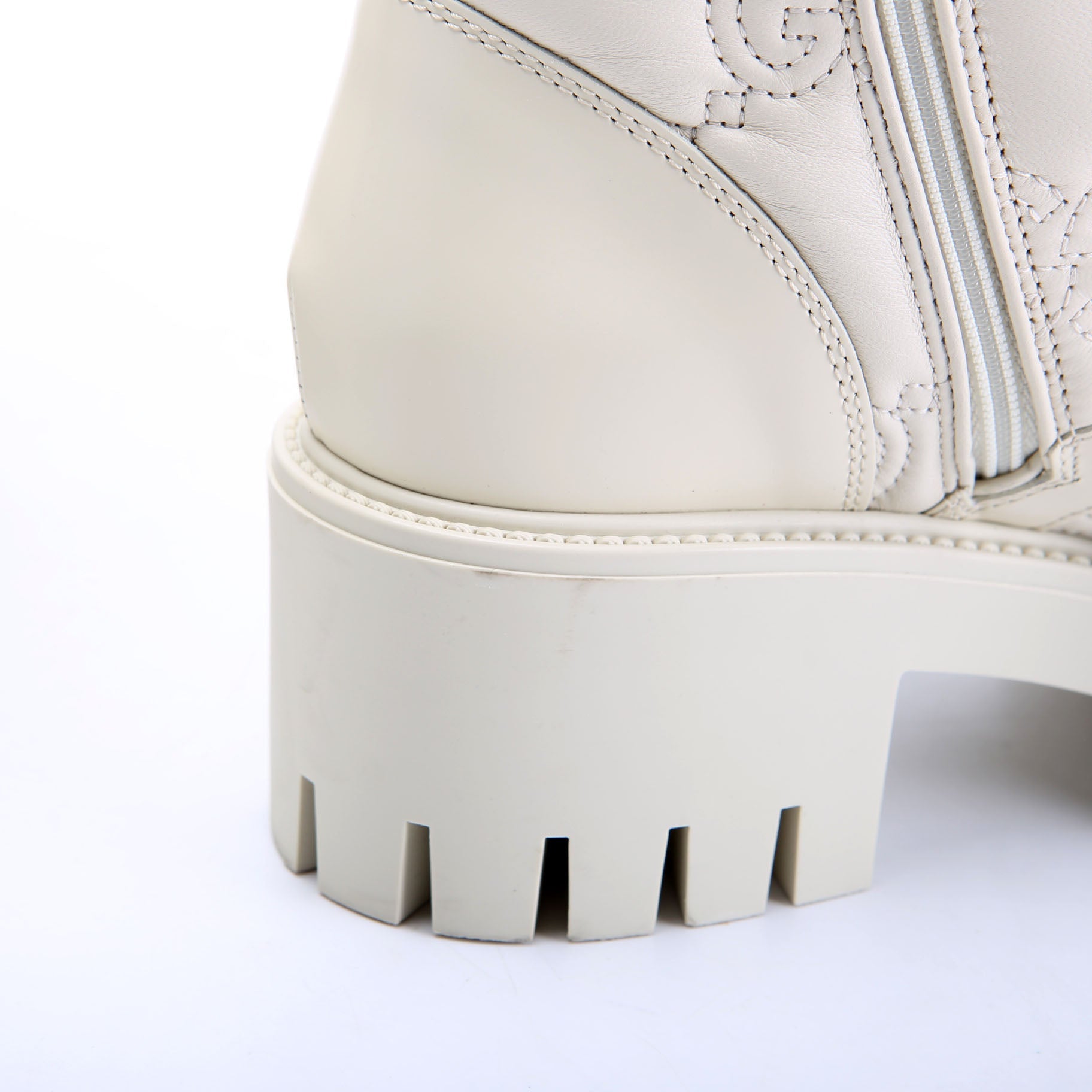 Gucci GG Matelasse Combat Boots Size 38