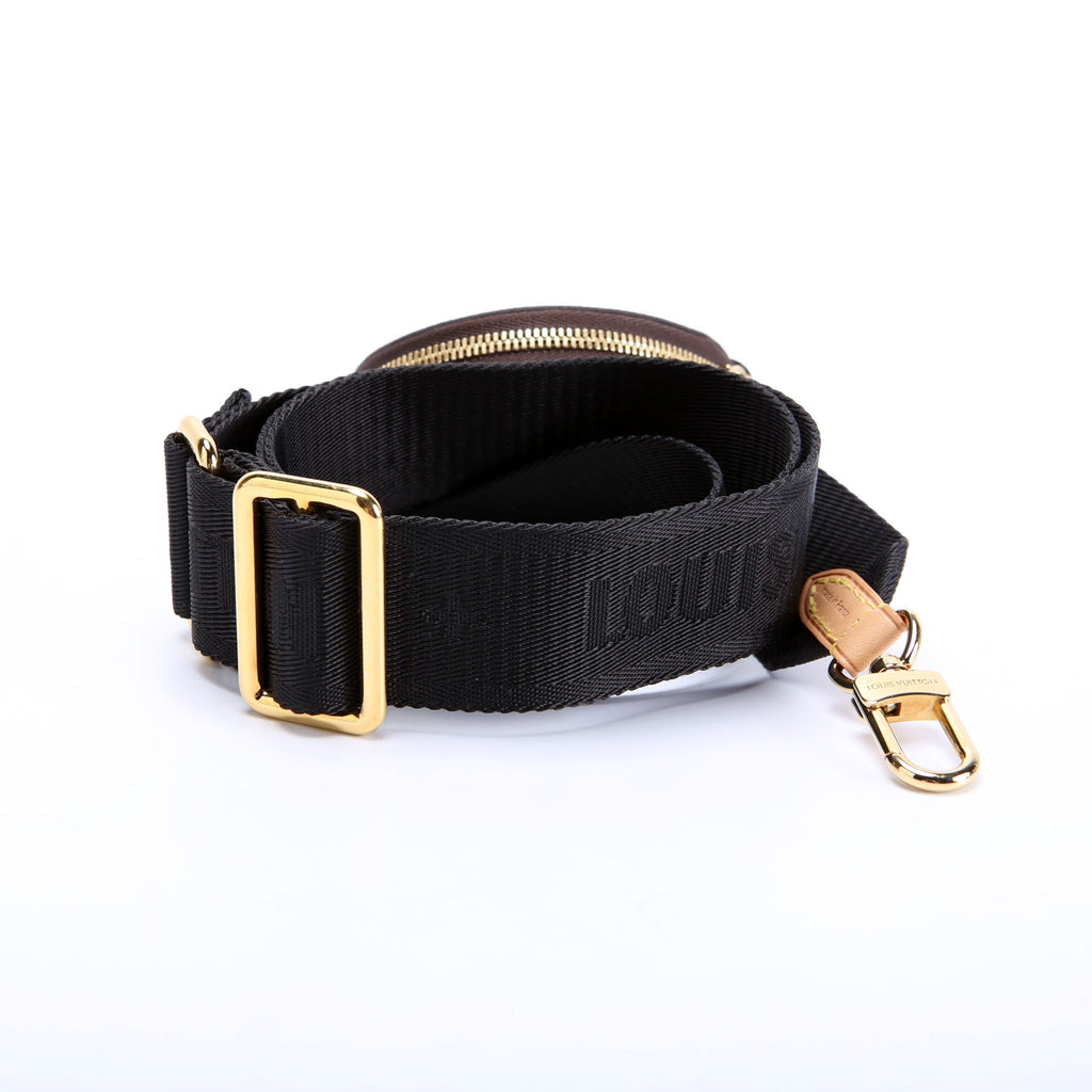 Multi Pochette With Round Coin Purse Strap Black