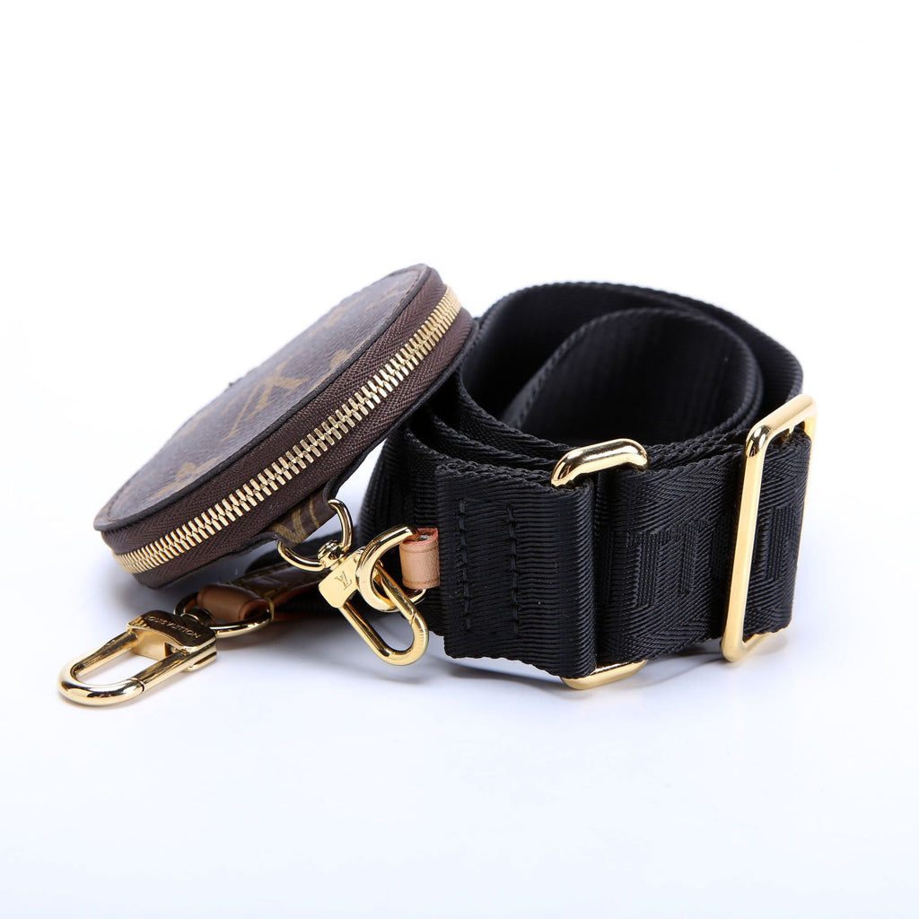 Multi Pochette With Round Coin Purse Strap Black