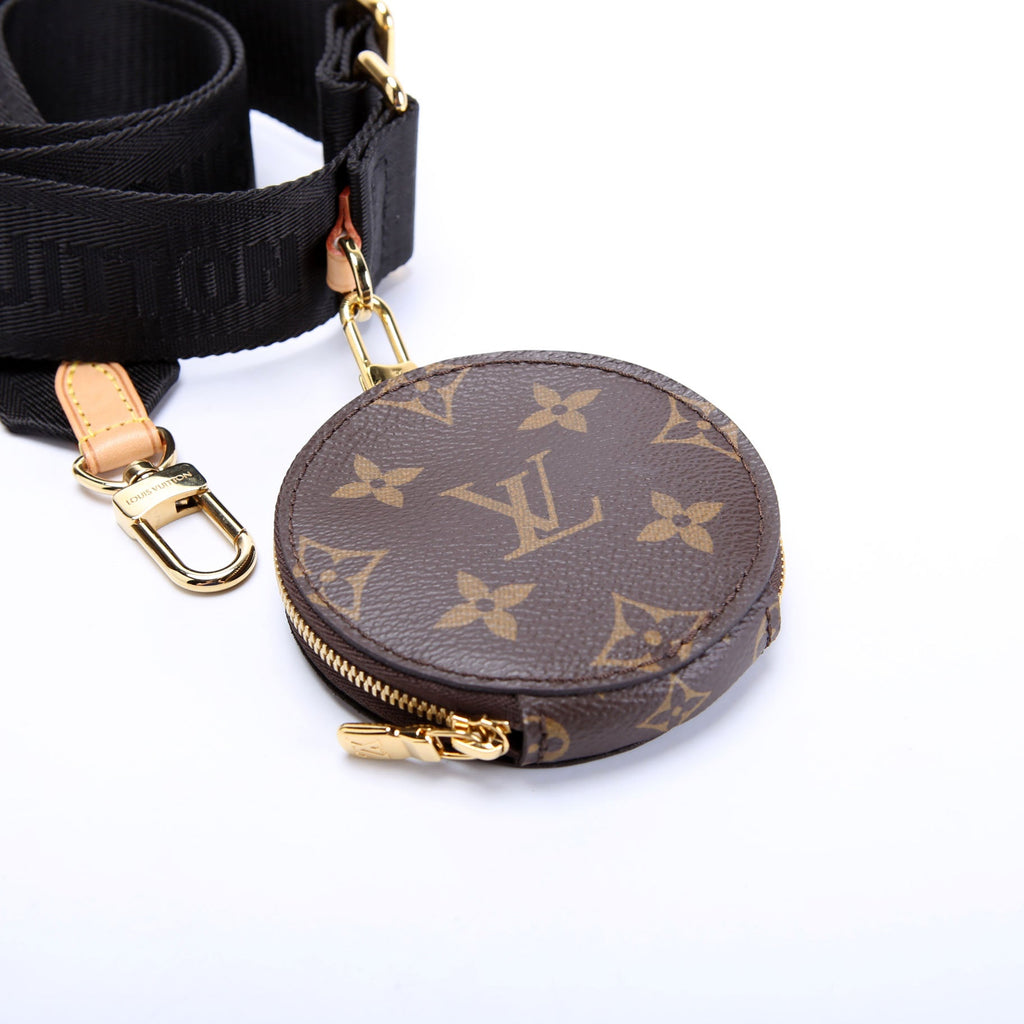 Multi Pochette With Round Coin Purse Strap Black