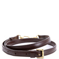 Ebene Leather Adjustable Crossbody Strap Brown