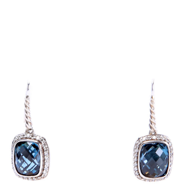 Noblesse Drop Earrings 925/Topaz/Pave
