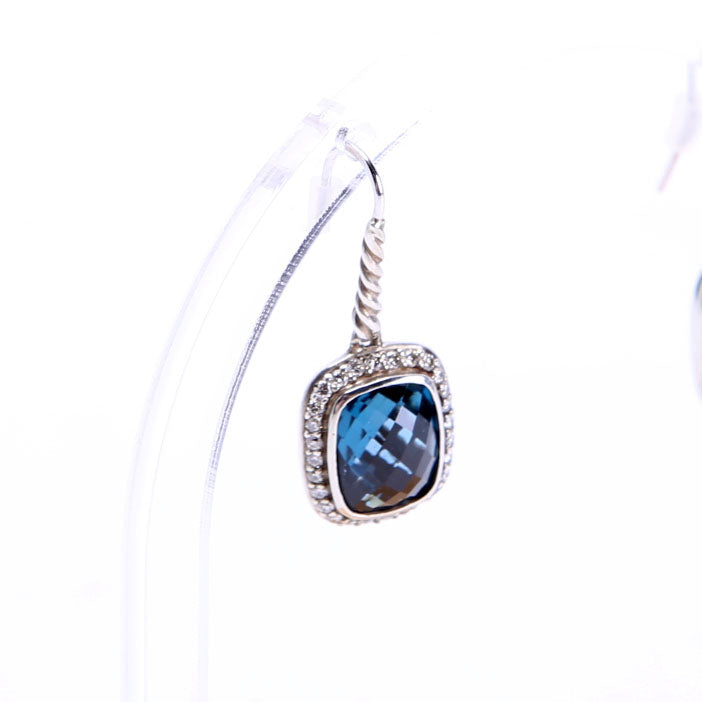Noblesse Drop Earrings 925/Topaz/Pave