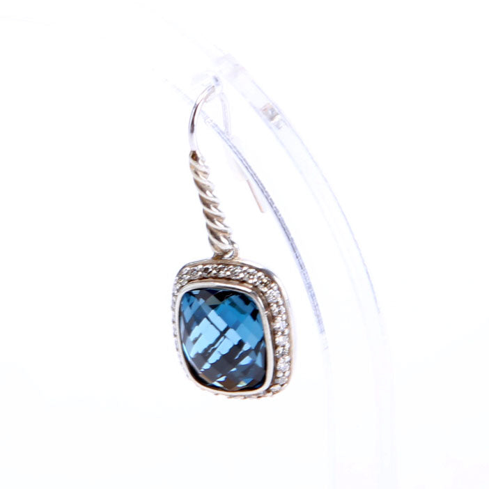 Noblesse Drop Earrings 925/Topaz/Pave