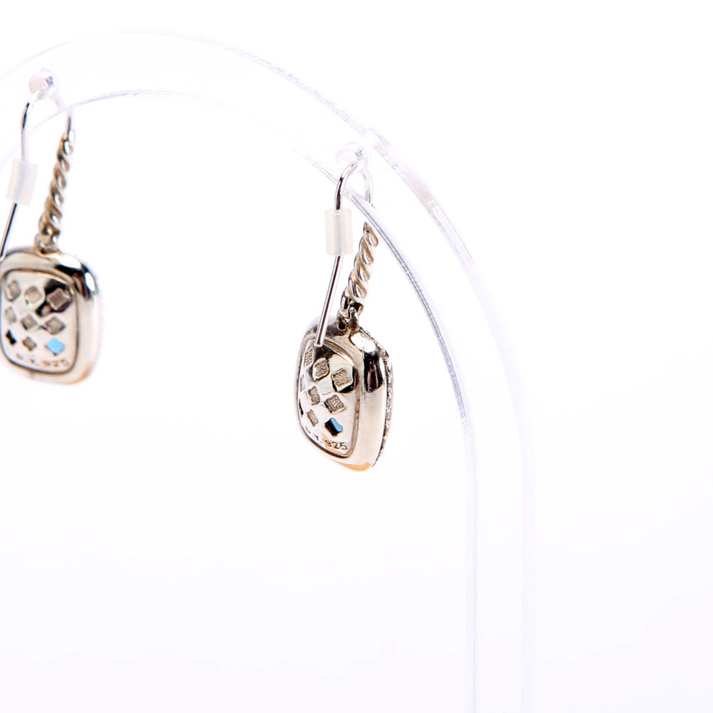 Noblesse Drop Earrings 925/Topaz/Pave