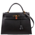 Hermes Kelly 32 Chamonix 2006 Black/Gold
