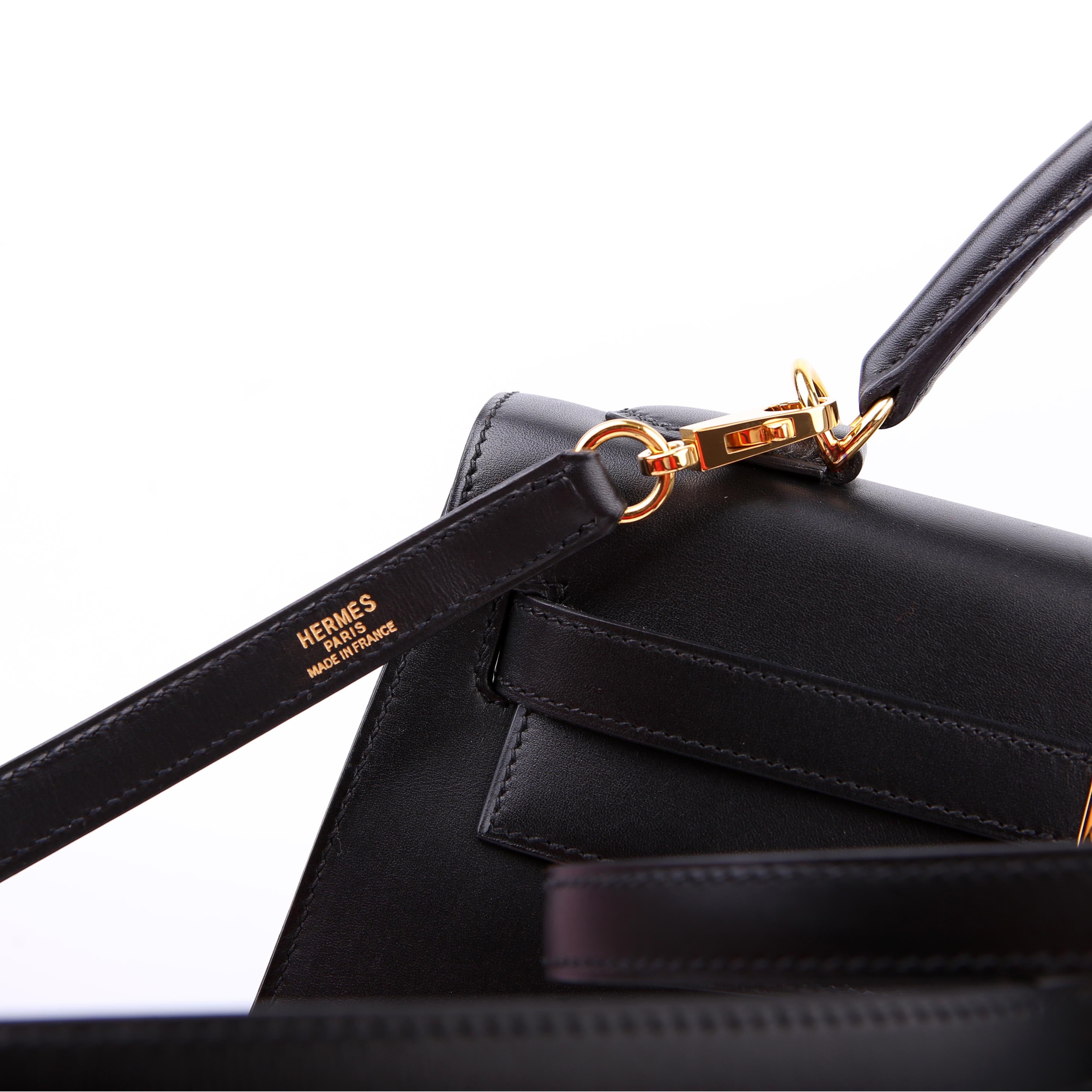 Hermes Kelly 32 Chamonix 2006 Black/Gold