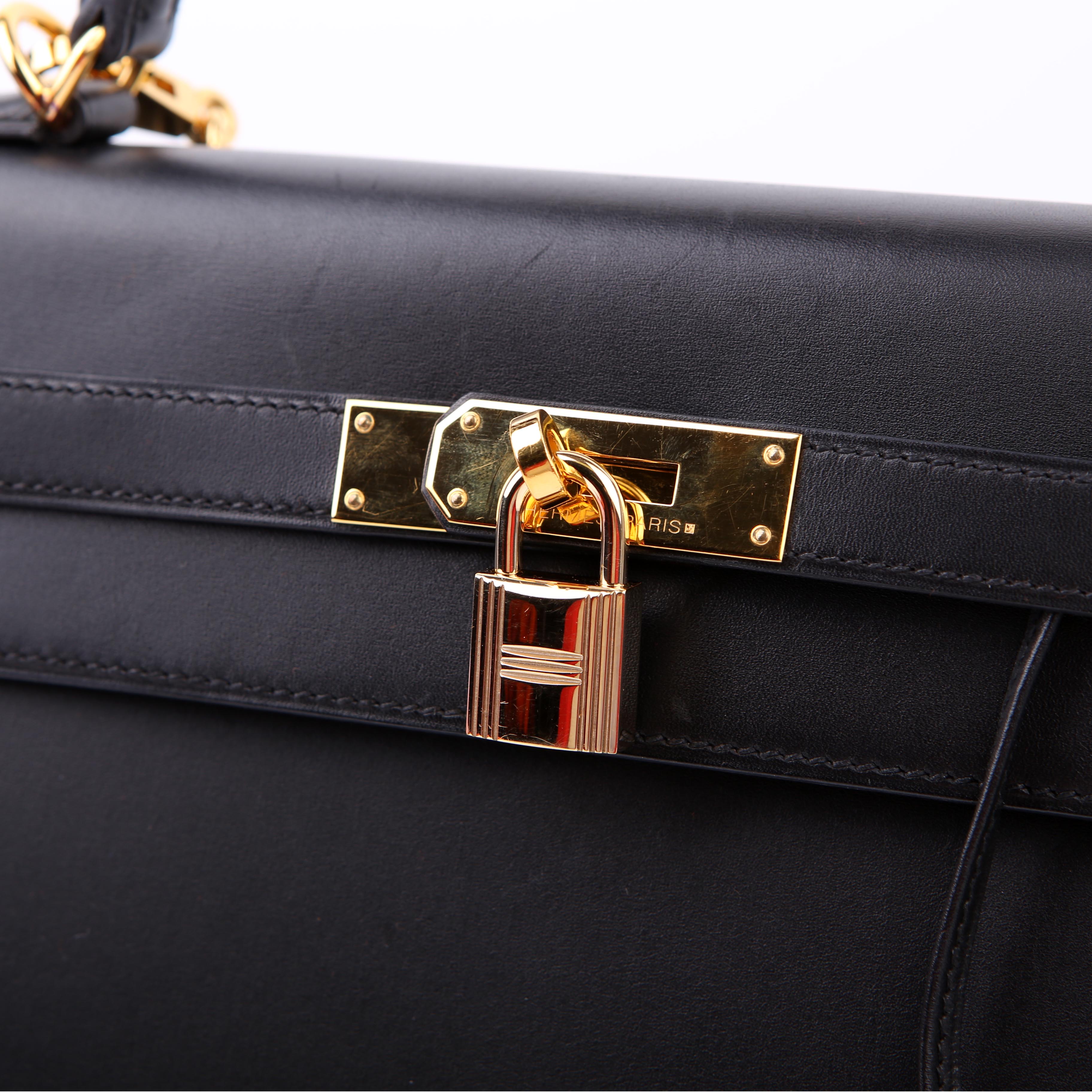 Hermes Kelly 32 Chamonix 2006 Black/Gold