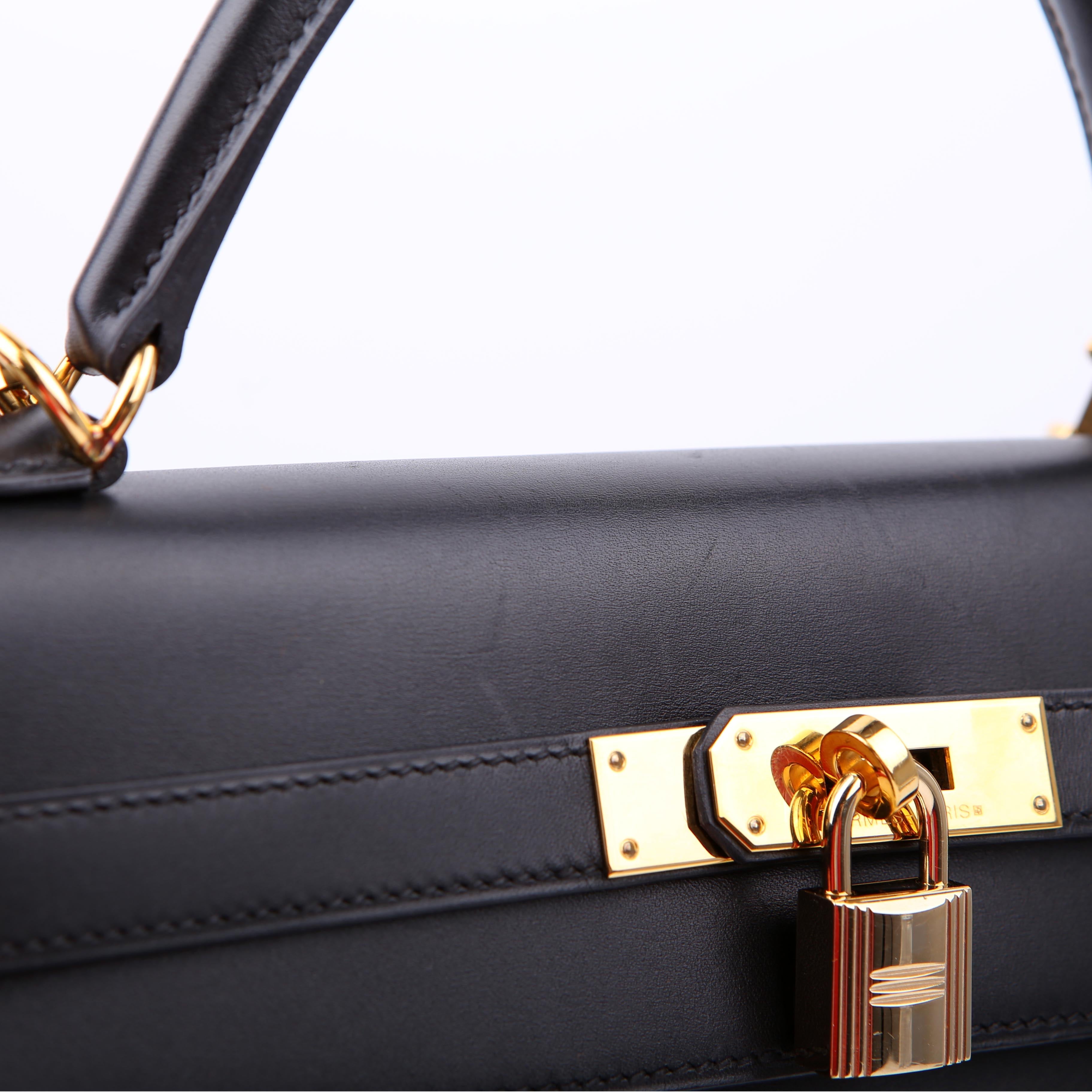 Hermes Kelly 32 Chamonix 2006 Black/Gold