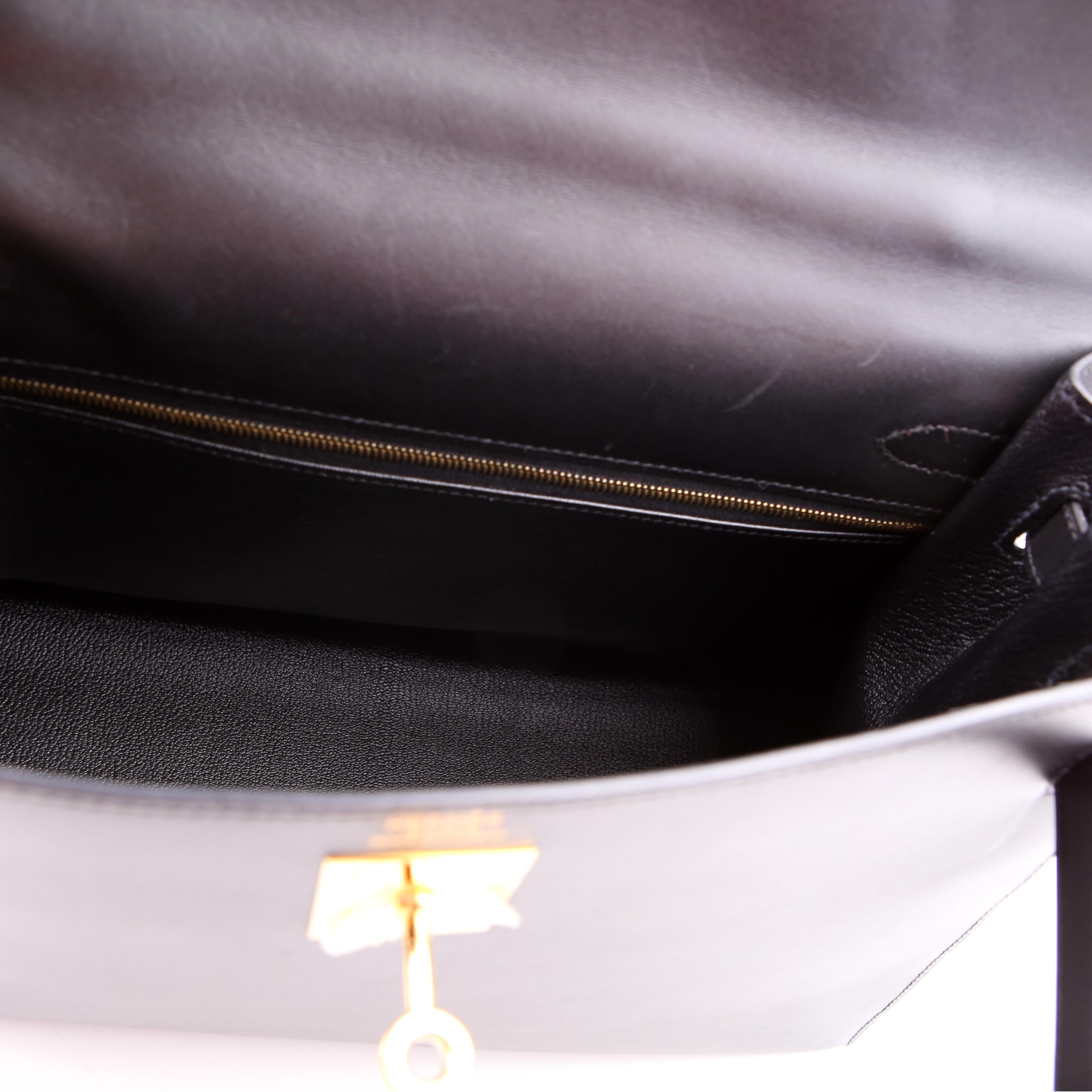 Hermes Kelly 32 Chamonix 2006 Black/Gold