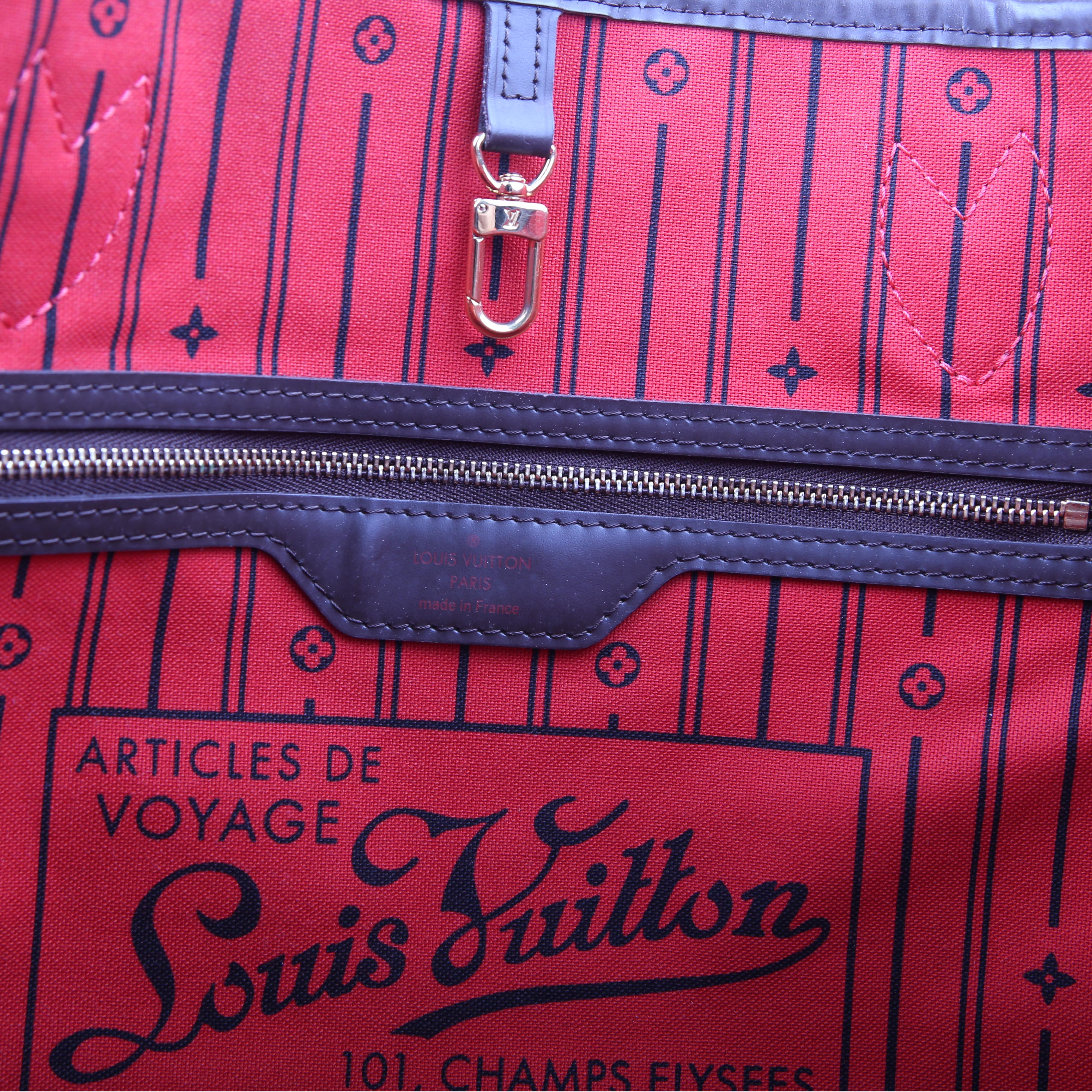 Neverfull GM Damier Ebene Red