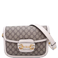 Gucci 602204 1955 Horsebit Shoulder Bag White