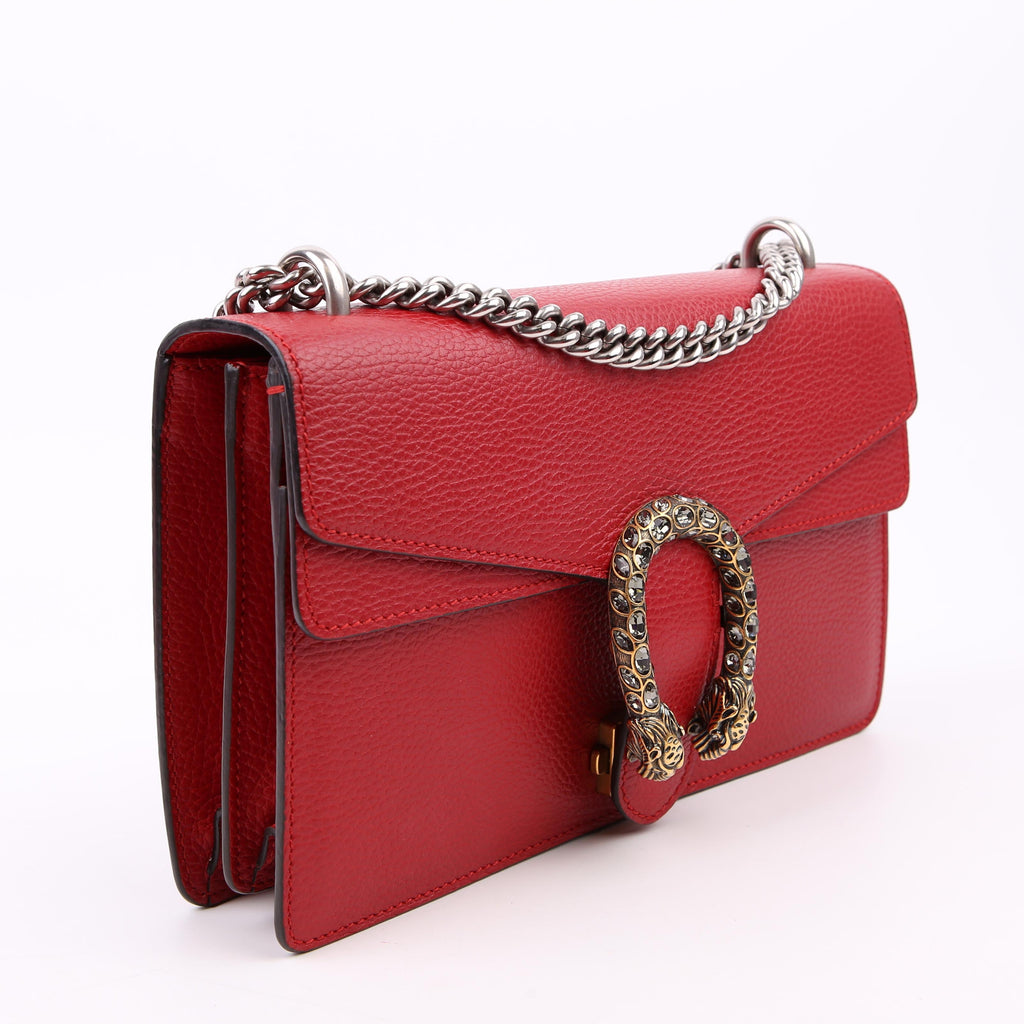 Gucci 400249 Dionysus Leather Shoulder Small Red