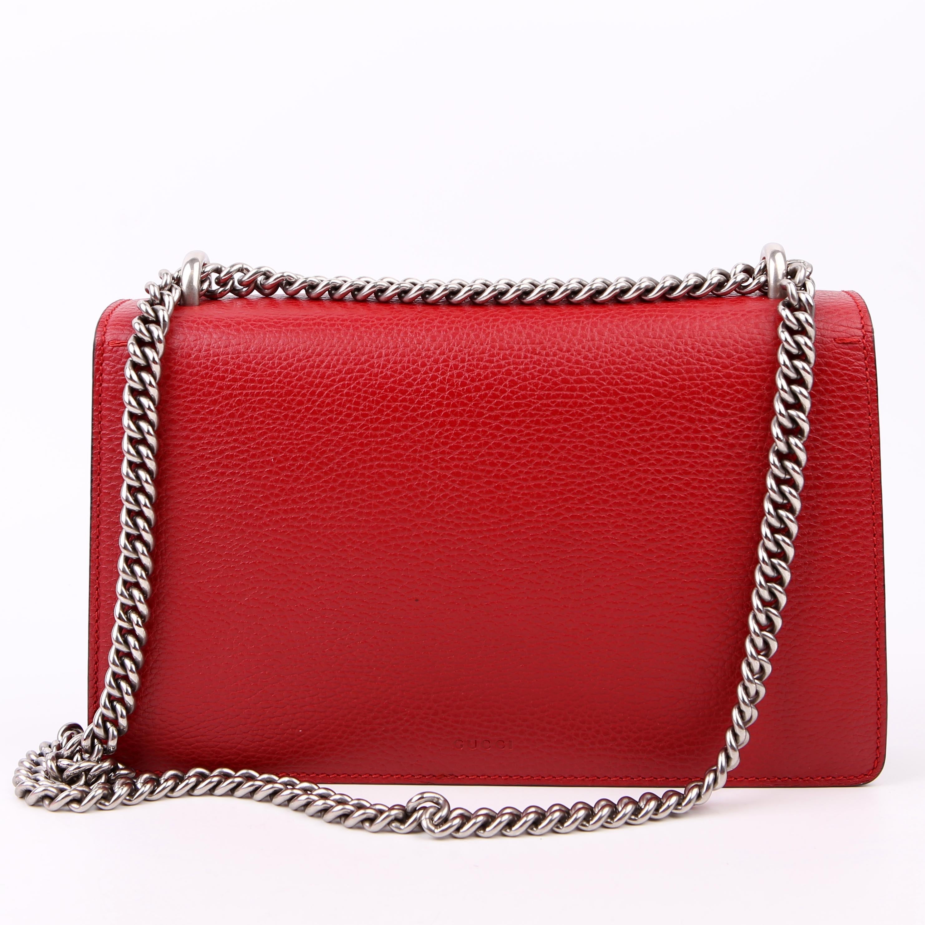 Gucci 400249 Dionysus Leather Shoulder Small Red
