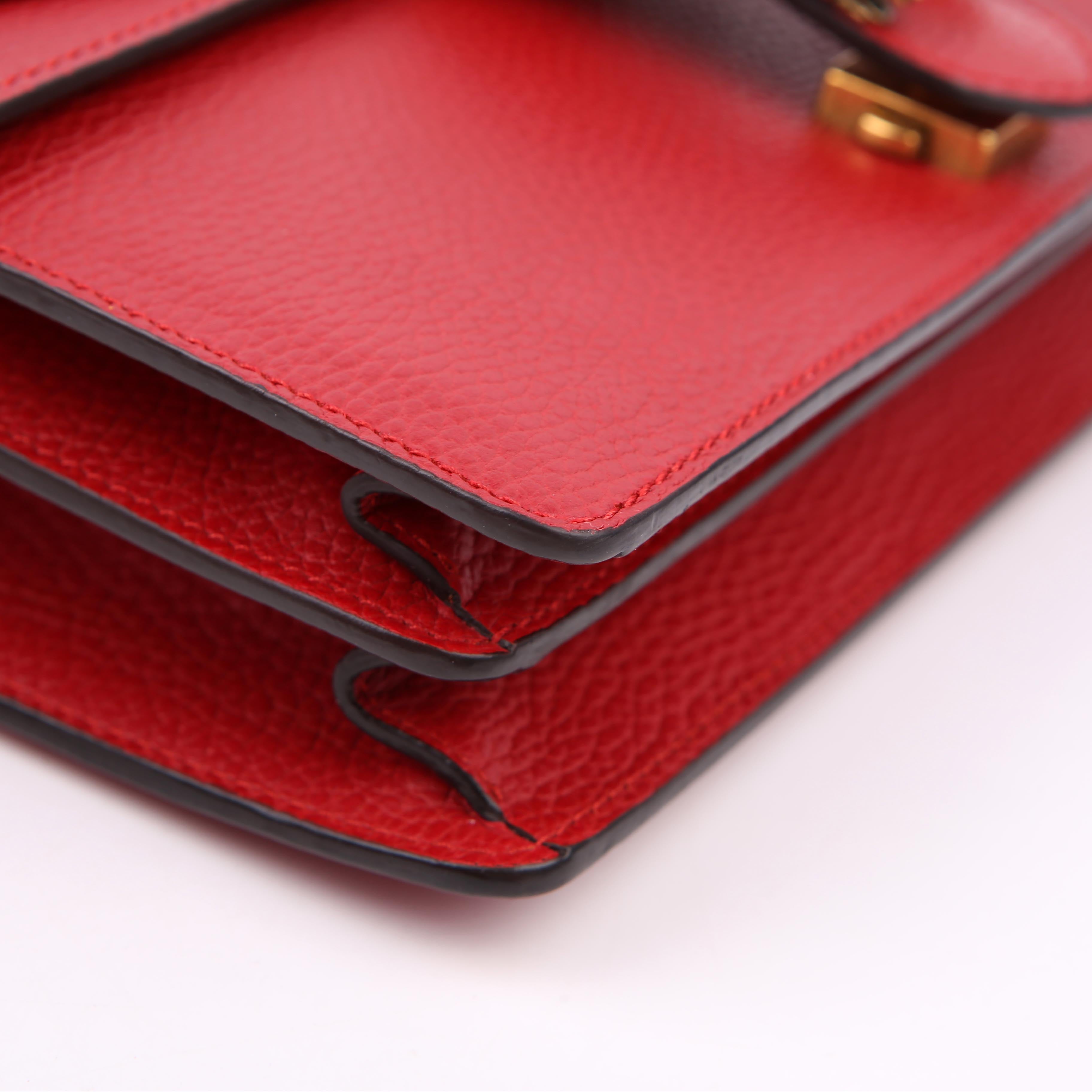 Gucci 400249 Dionysus Leather Shoulder Small Red