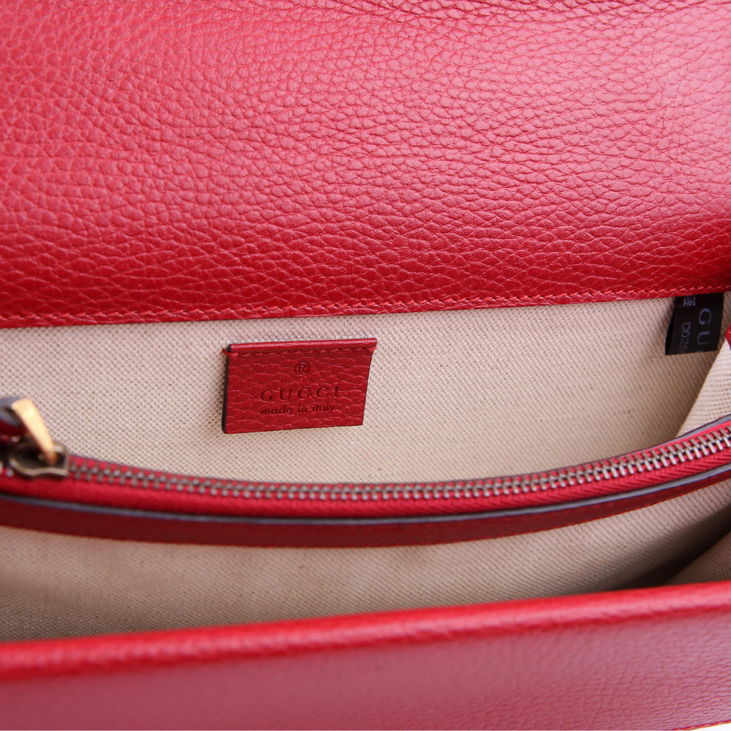 Gucci 400249 Dionysus Leather Shoulder Small Red