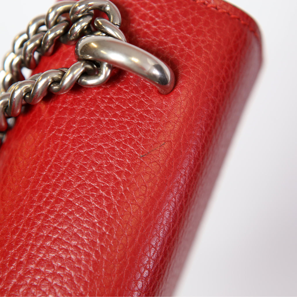 Gucci 400249 Dionysus Leather Shoulder Small Red