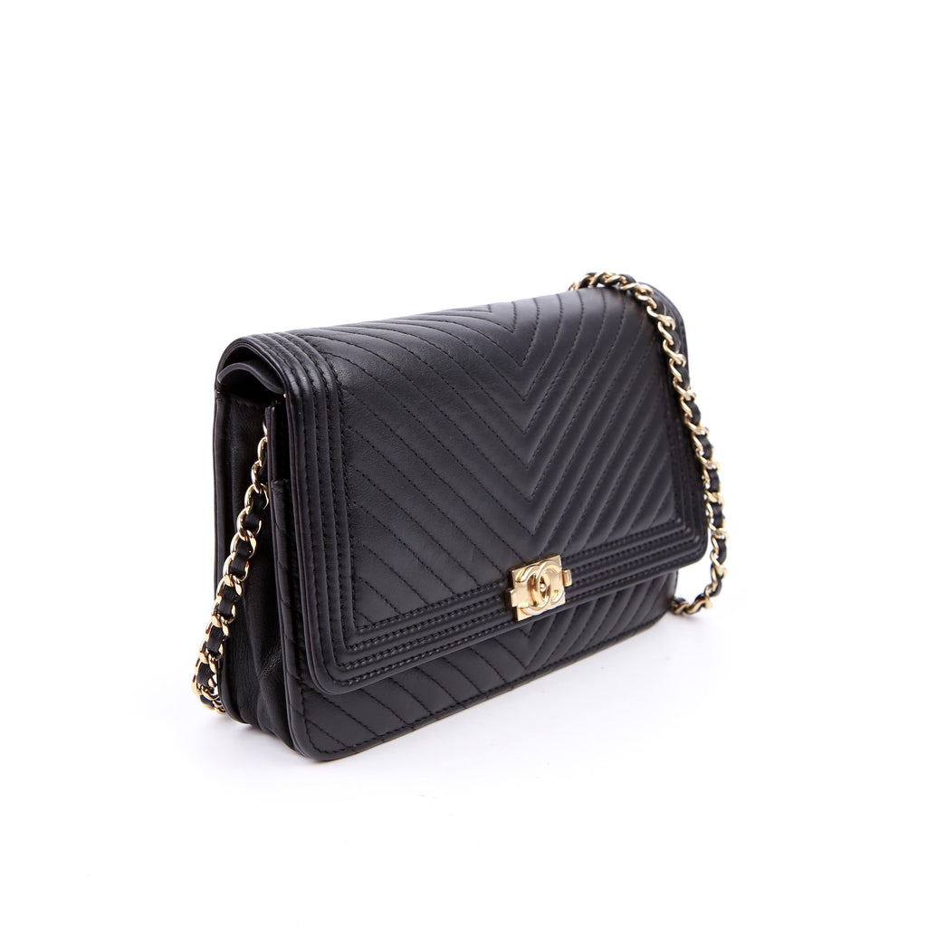 WOC Boy Chevron Lambskin Black
