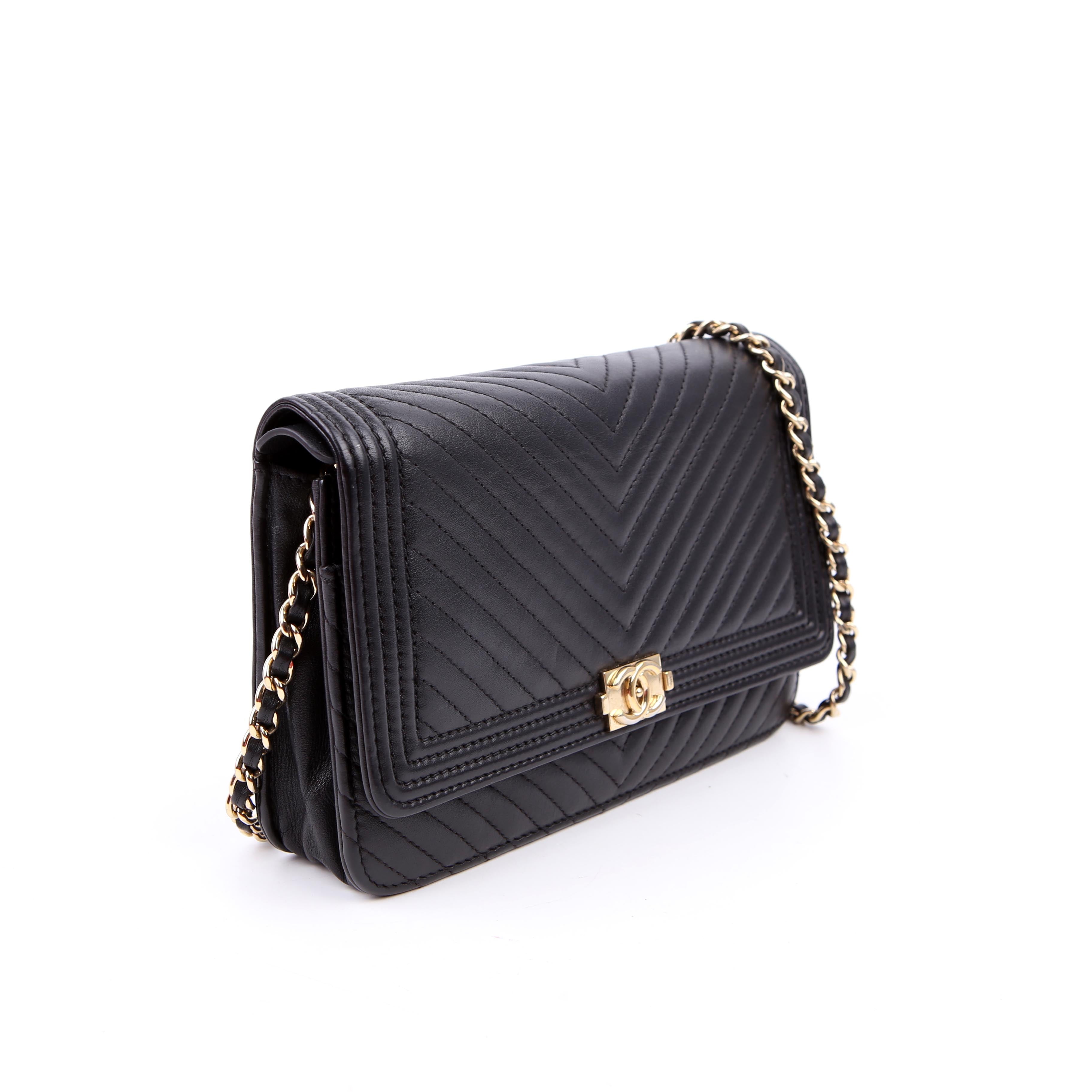 WOC Boy Chevron Lambskin Black