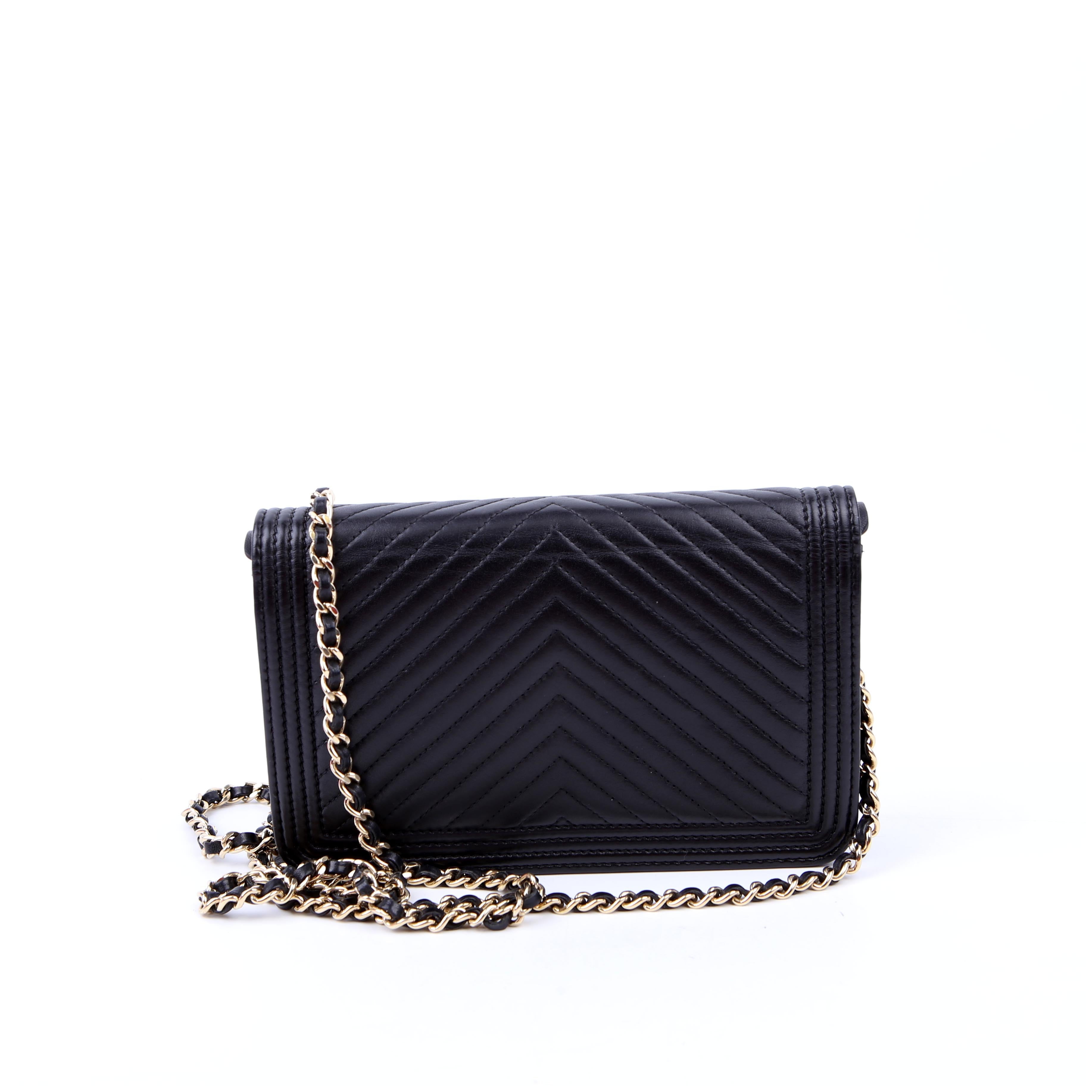 WOC Boy Chevron Lambskin Black