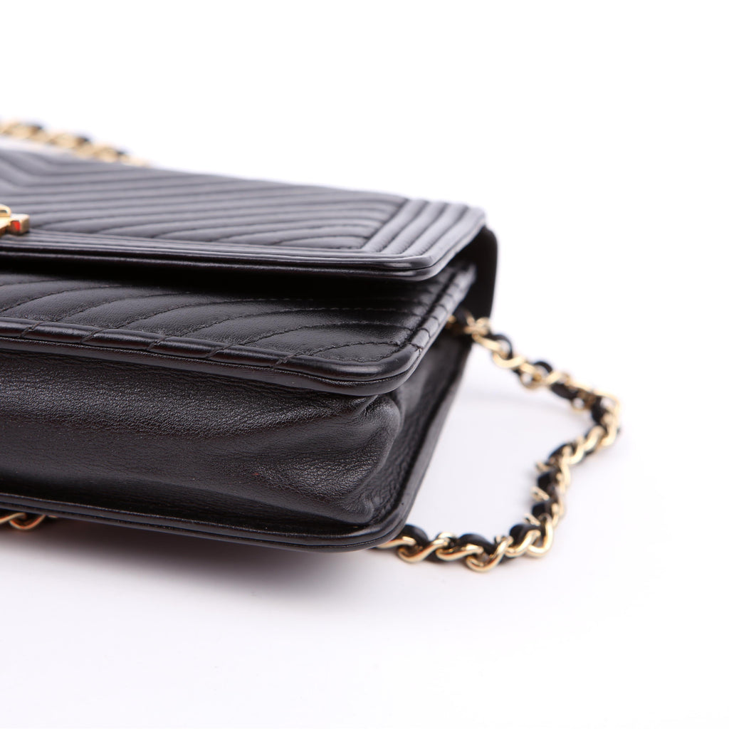 WOC Boy Chevron Lambskin Black