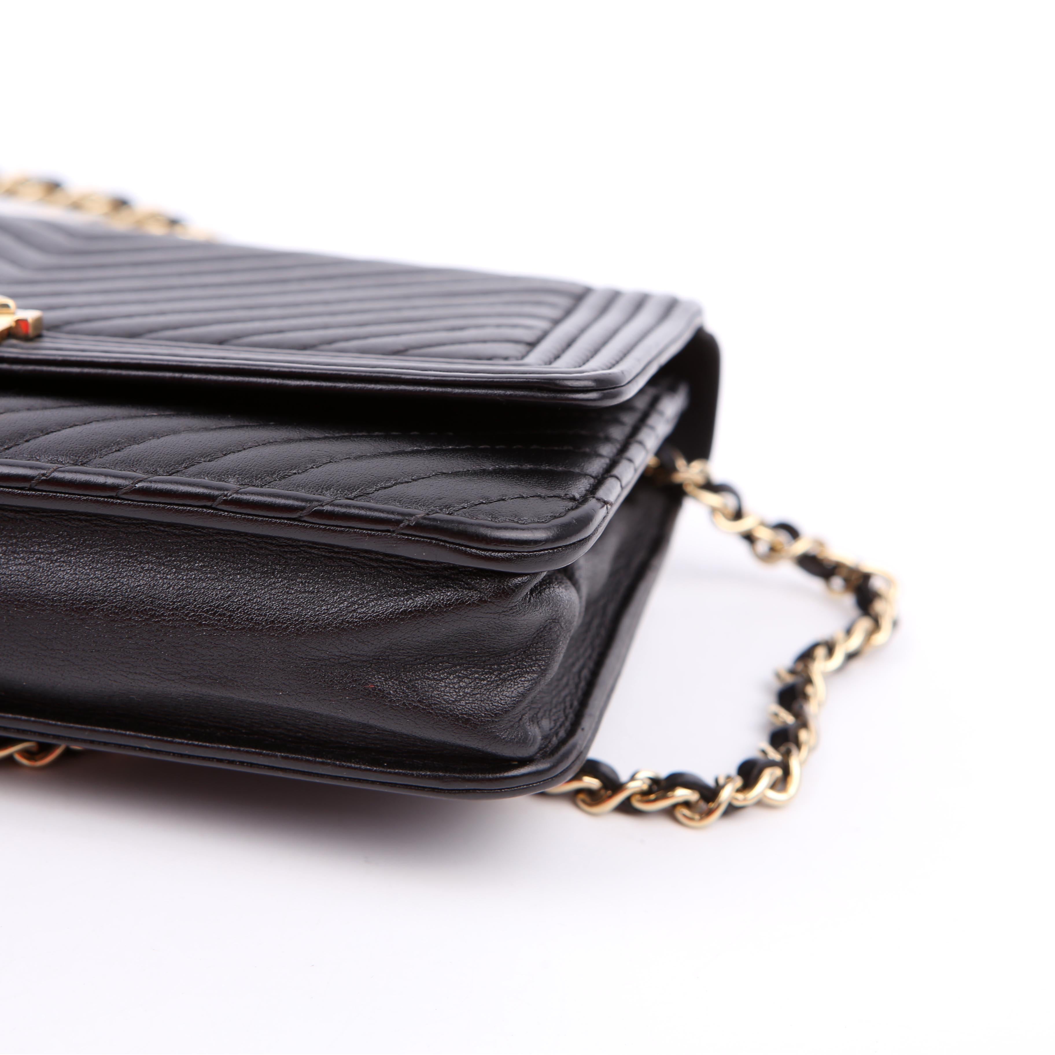 WOC Boy Chevron Lambskin Black