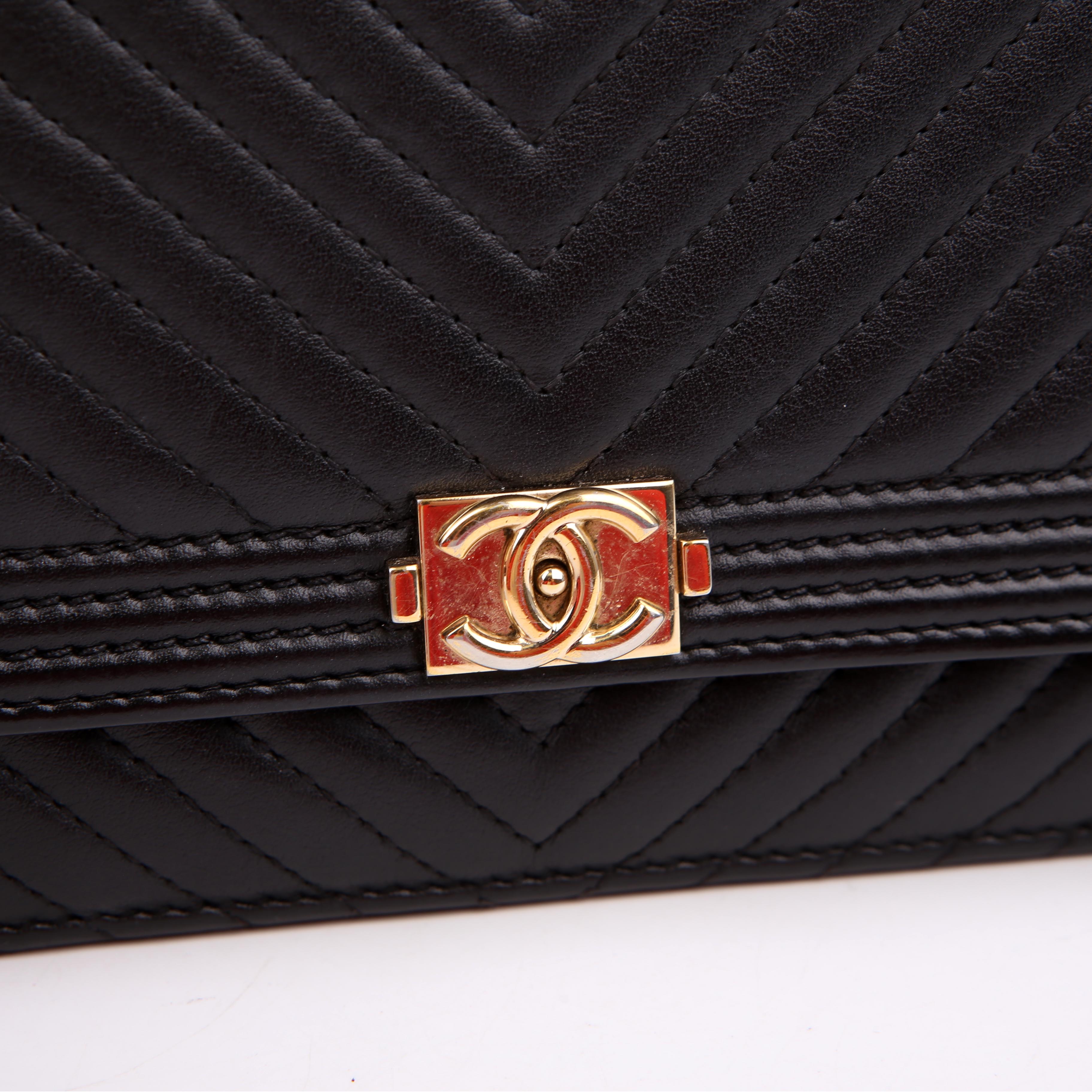 WOC Boy Chevron Lambskin Black