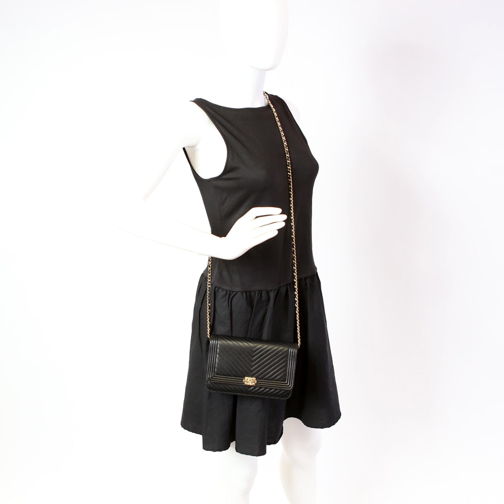 WOC Boy Chevron Lambskin Black
