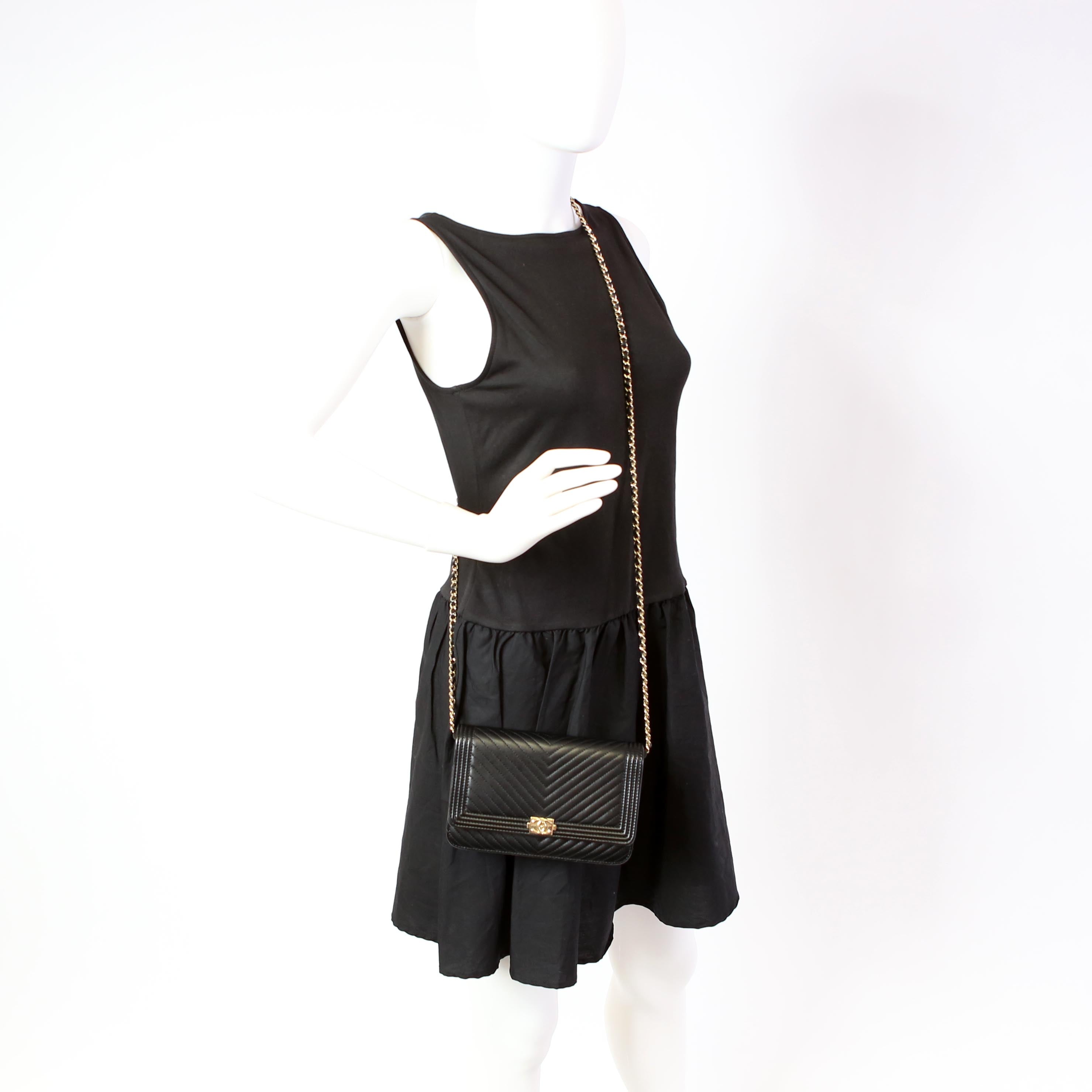 WOC Boy Chevron Lambskin Black
