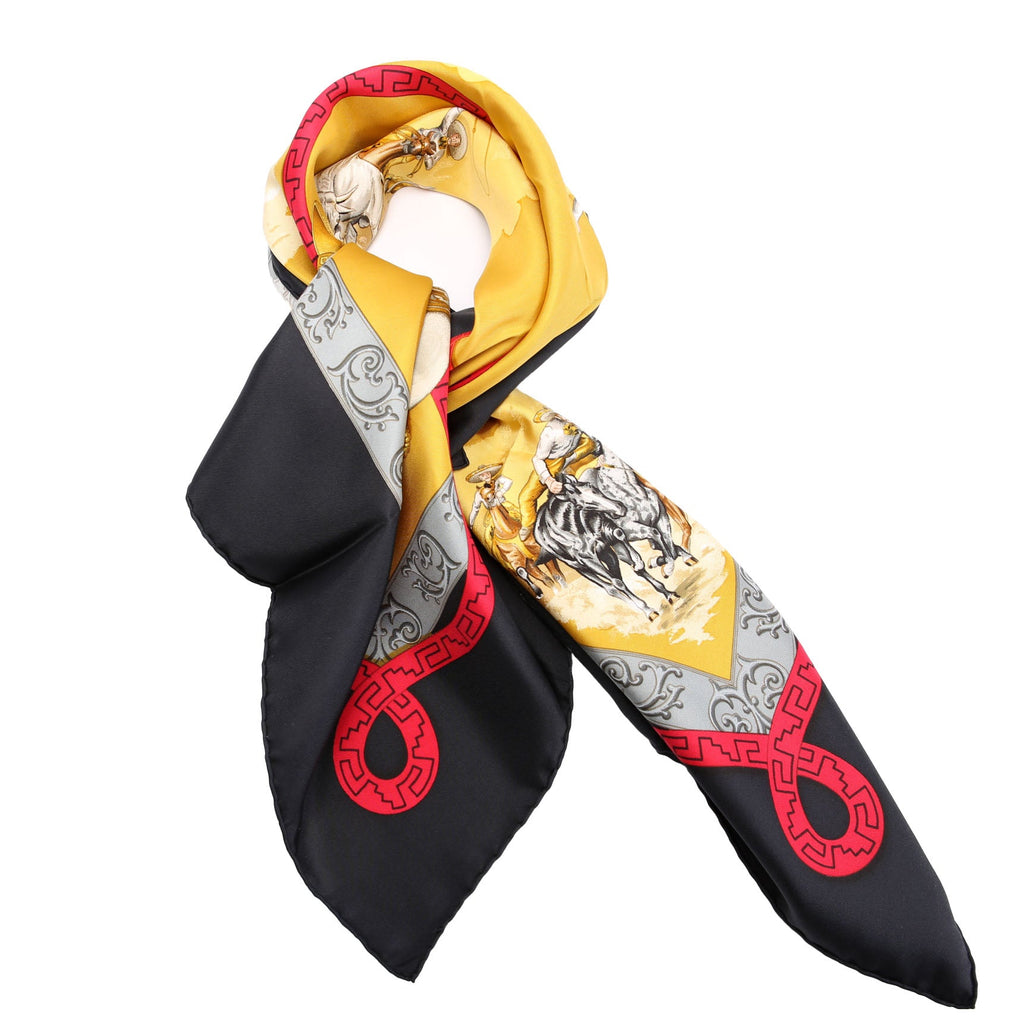 Charreada 90 Silk Scarf Navy/Multicolor