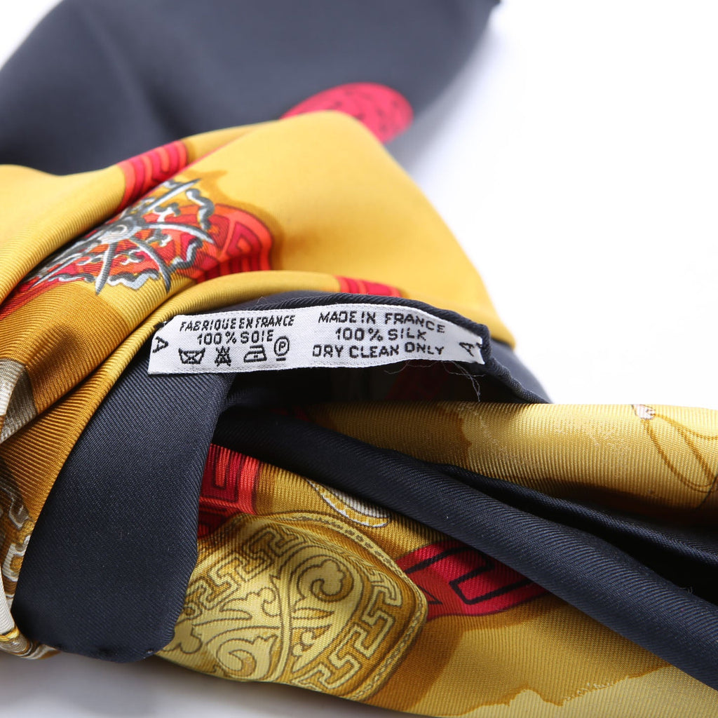 Charreada 90 Silk Scarf Navy/Multicolor