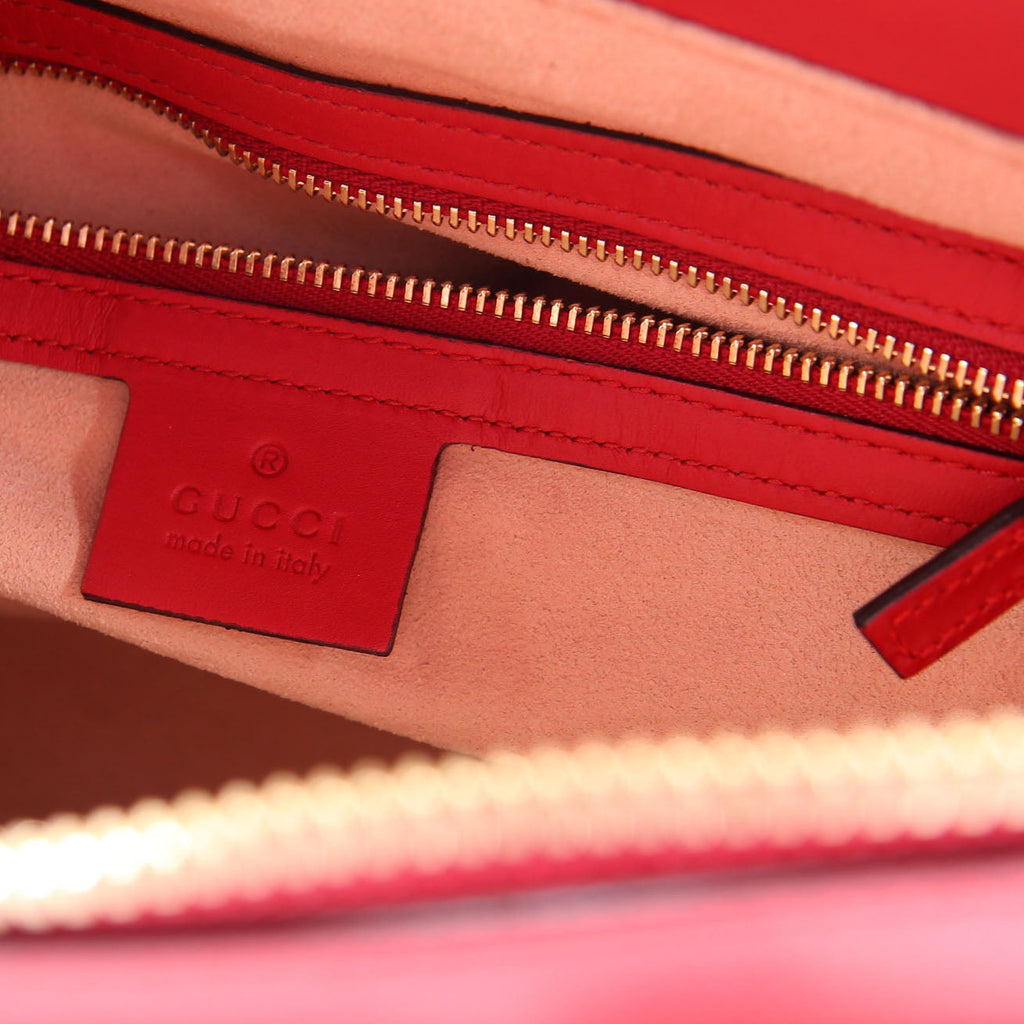 409534 GG Blooms Small Zip Tote Red/Blue