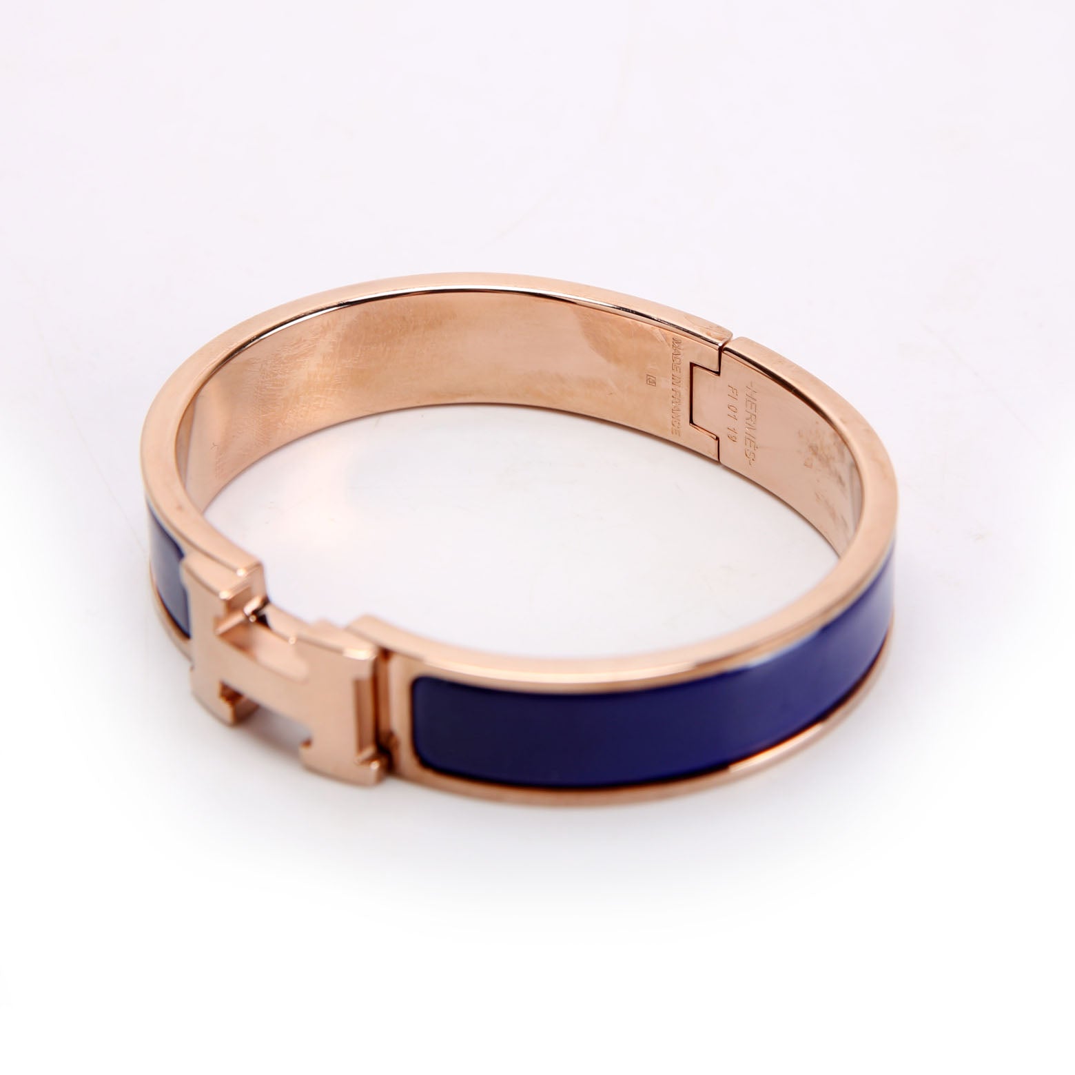 Clic Clac Narrow PM Bracelet Gold/Navy