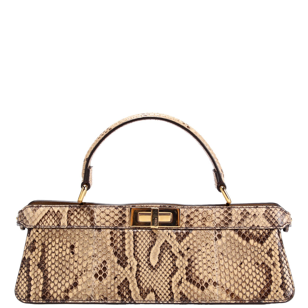 Fendi 8BN331 Peekaboo Iseeu Stretch Python Brown