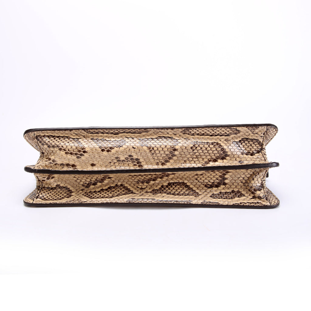 Fendi 8BN331 Peekaboo Iseeu Stretch Python Brown