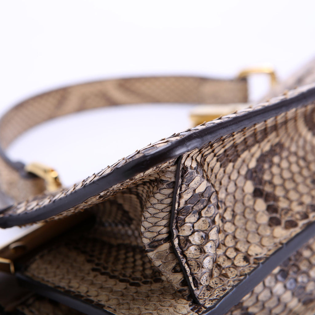 Fendi 8BN331 Peekaboo Iseeu Stretch Python Brown