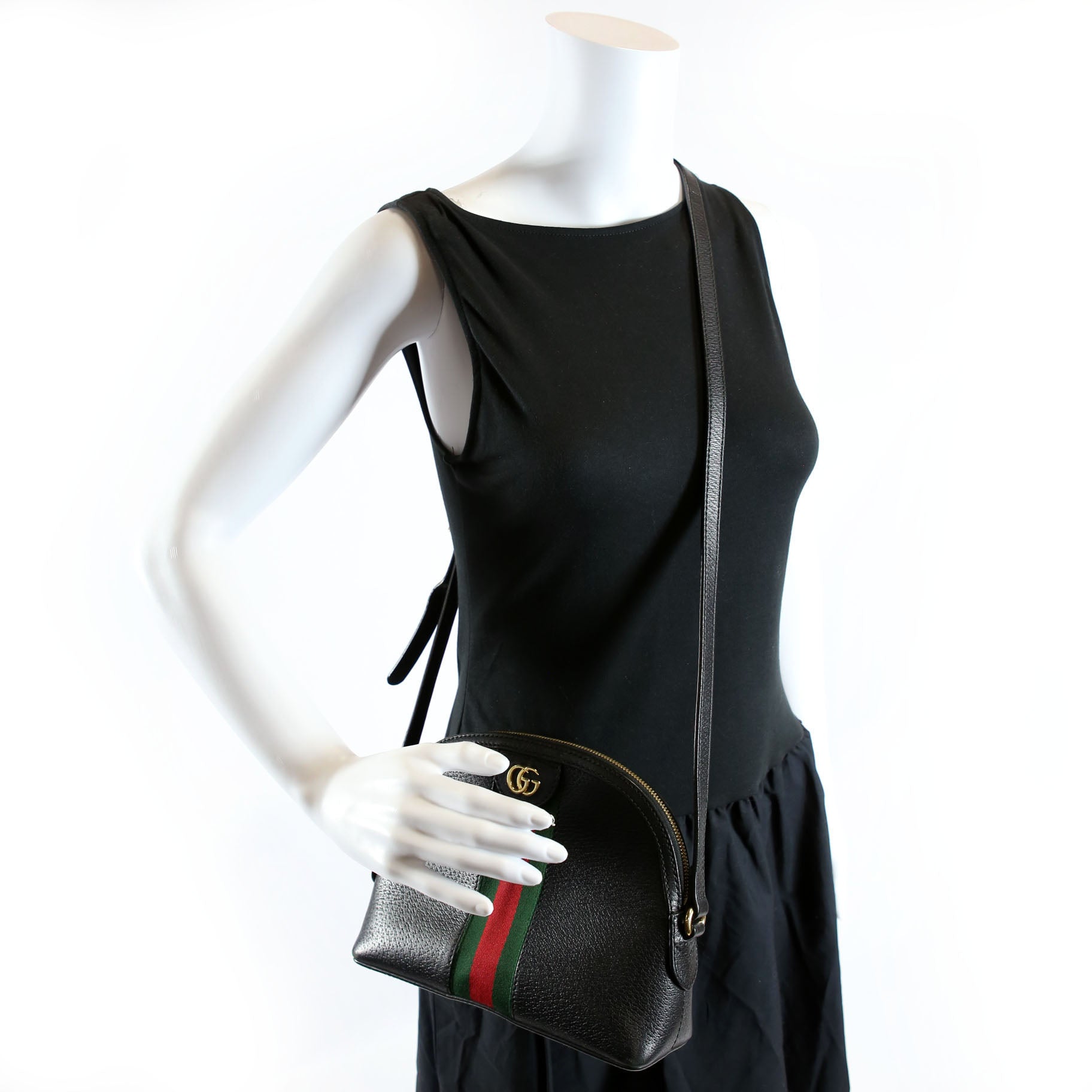 499621 Ophidia GG Small Crossbody Black