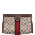 67.014.2125 FF Canvas Sherry Line Clutch Vintage Brown