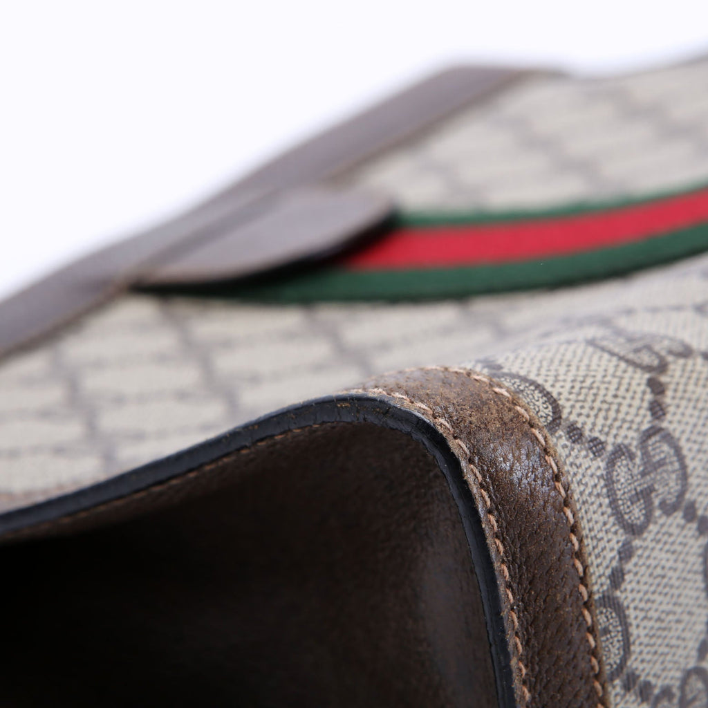 67.014.2125 FF Canvas Sherry Line Clutch Vintage Brown