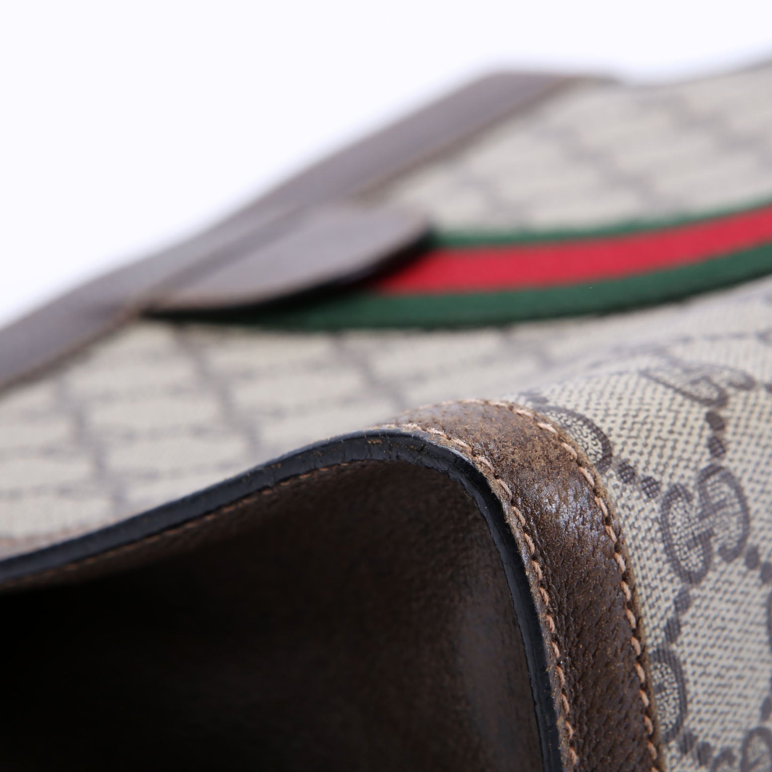 67.014.2125 FF Canvas Sherry Line Clutch Vintage Brown