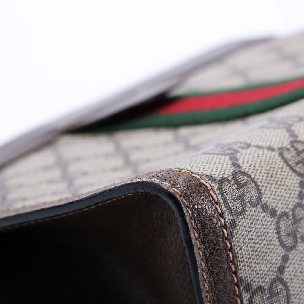 67.014.2125 FF Canvas Sherry Line Clutch Vintage Brown
