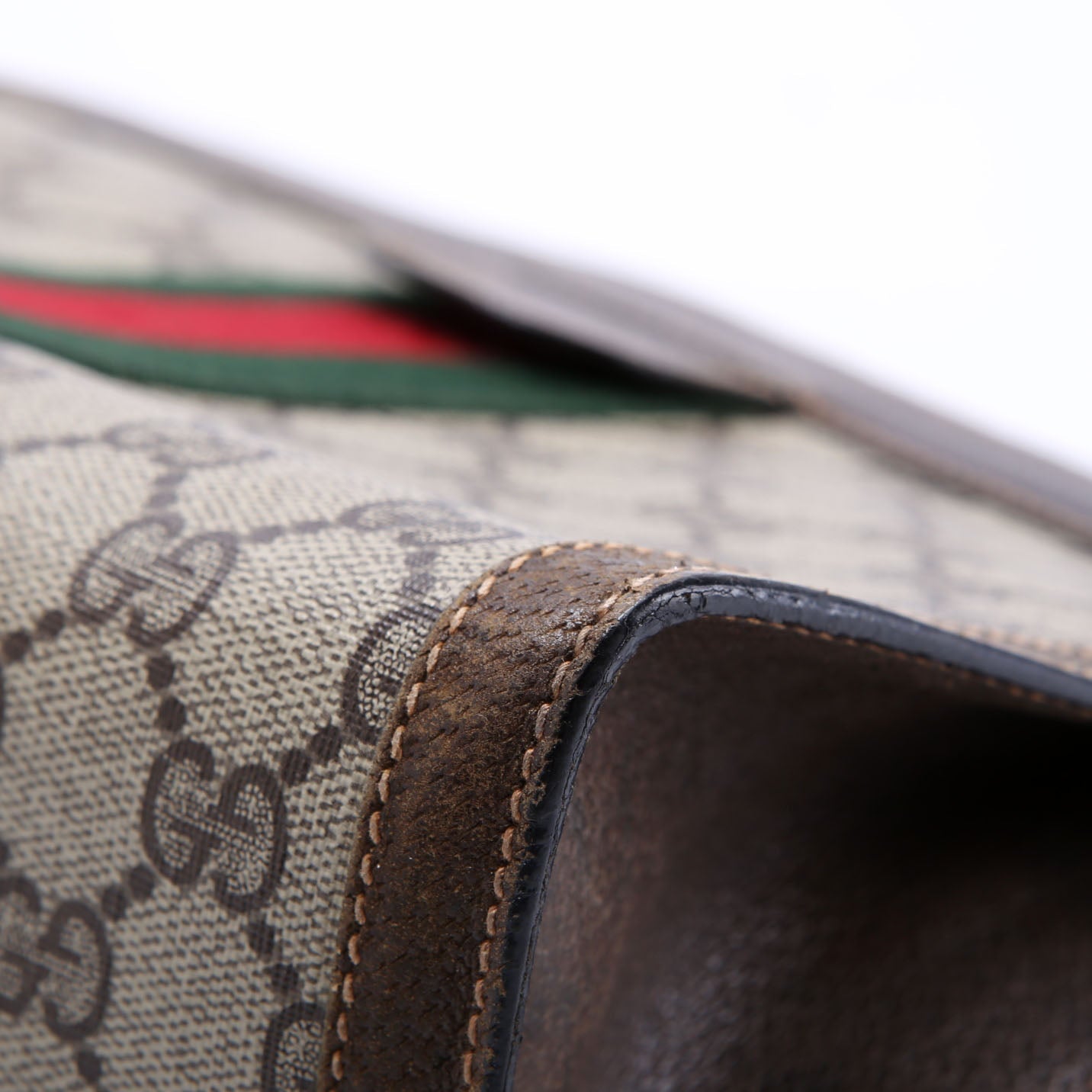 67.014.2125 FF Canvas Sherry Line Clutch Vintage Brown